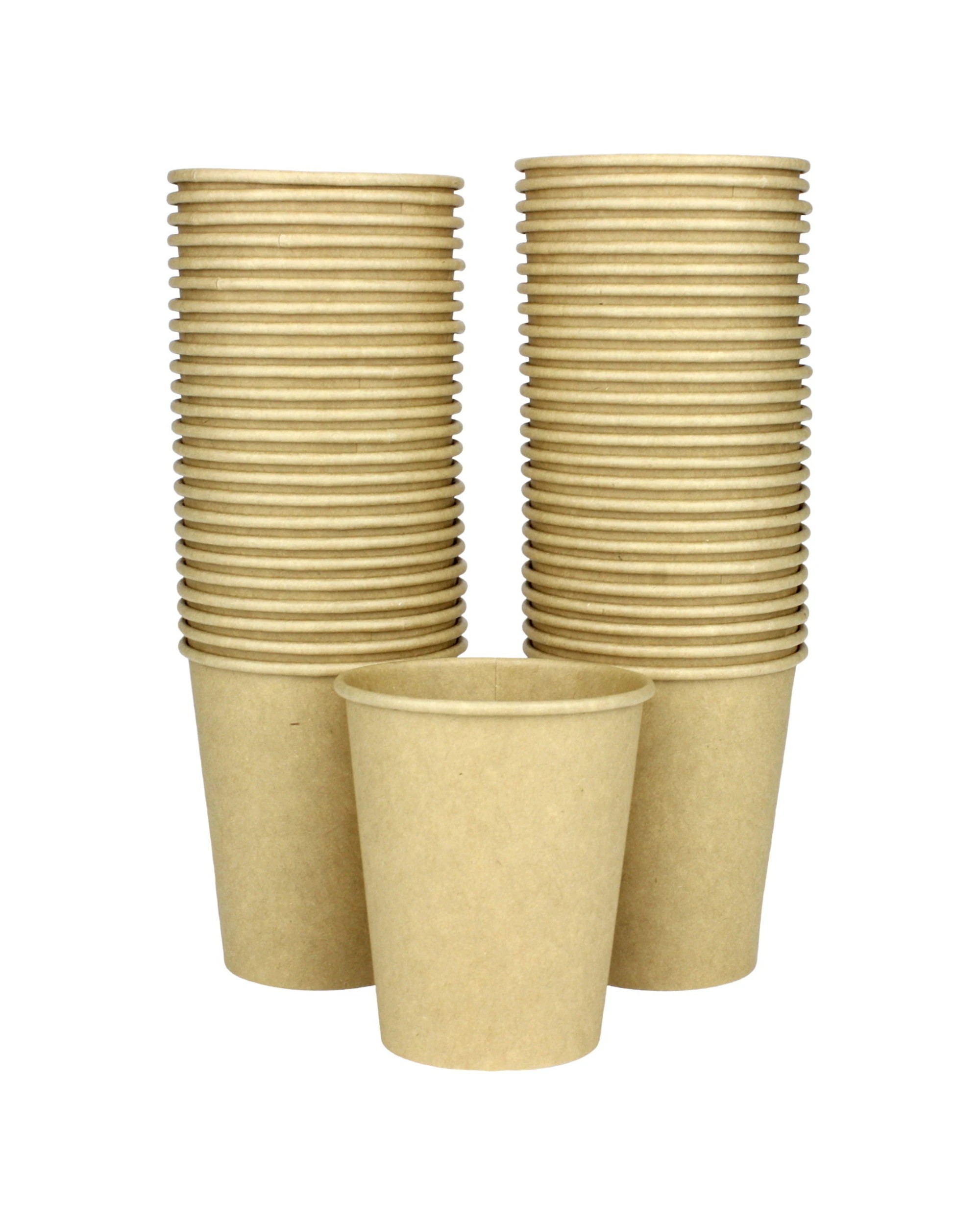 1 Partyrama Brown Kraft Paper Cups 207ml Pack of 50, 1 of 2