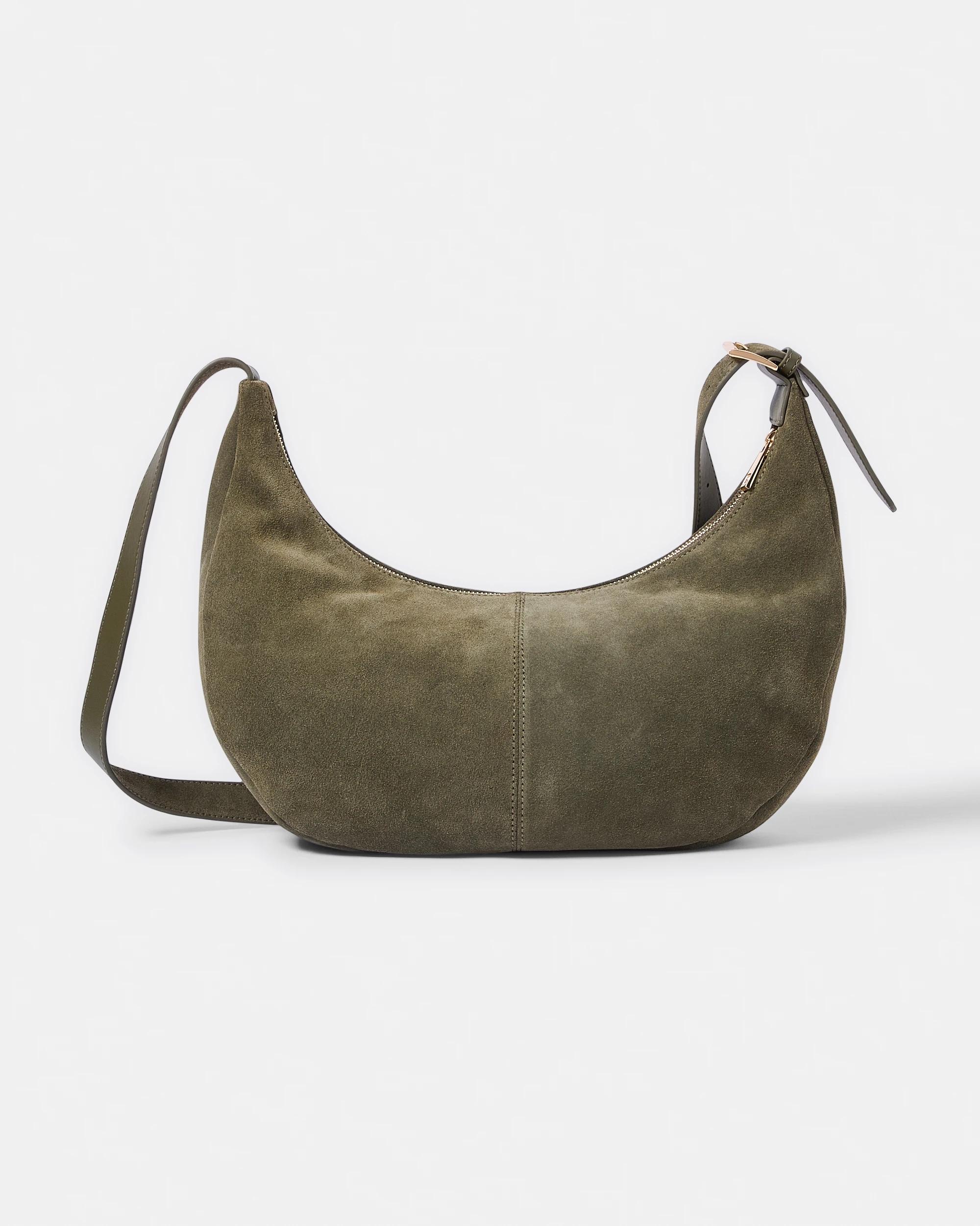 1 Leather Crossbody Bag Deep Sage, 1 of 7