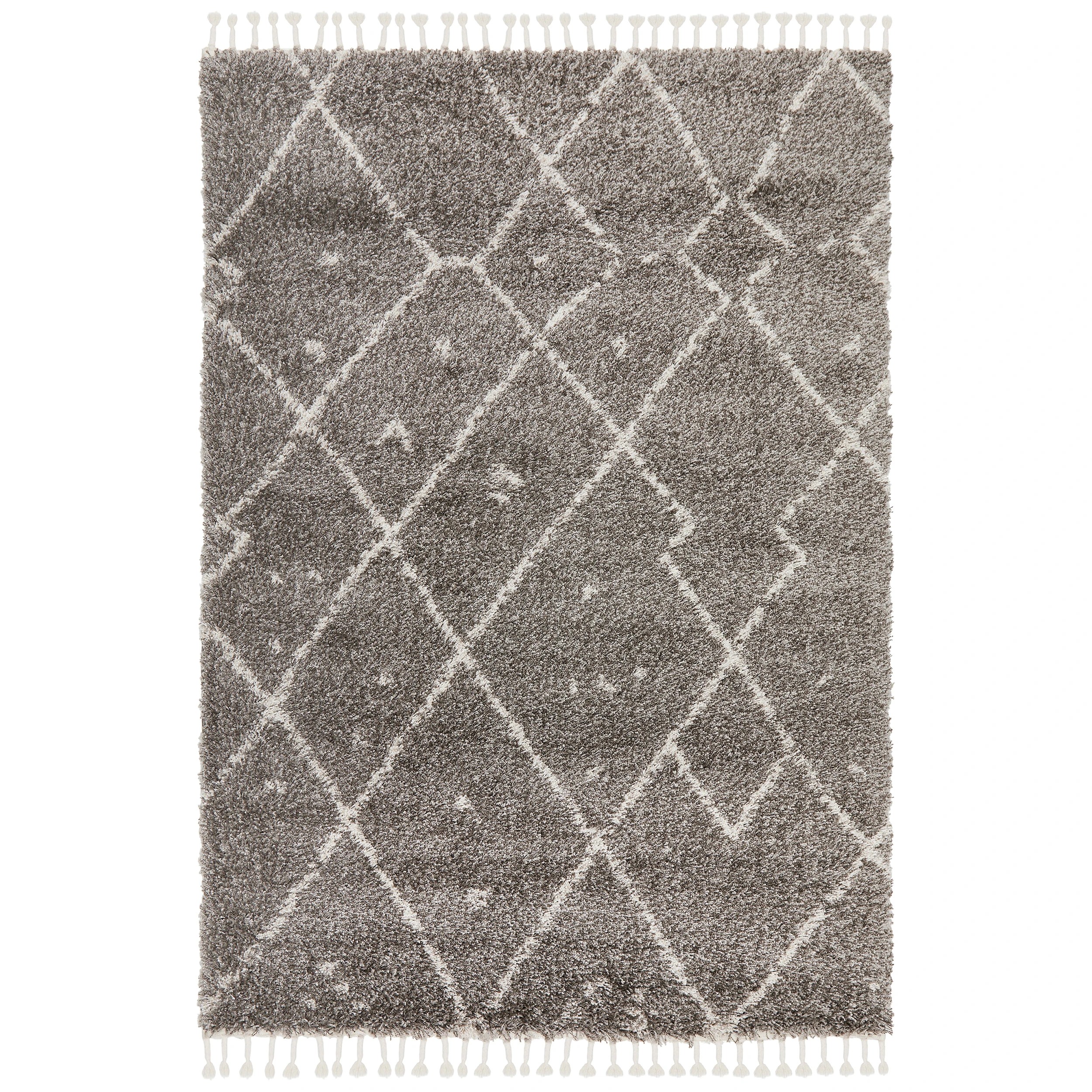 2 Common Ground Rugs Amber 44 170x120cm - Small Shag Rug - Silver, 2 of 7
