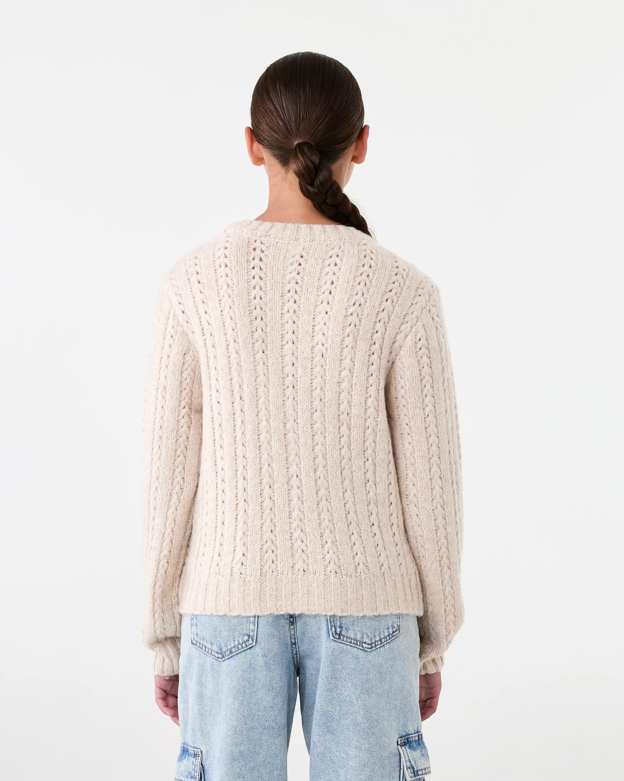 2 Cable Bear Crew Knit Sweatshirt Bge Bear, 2 of 7