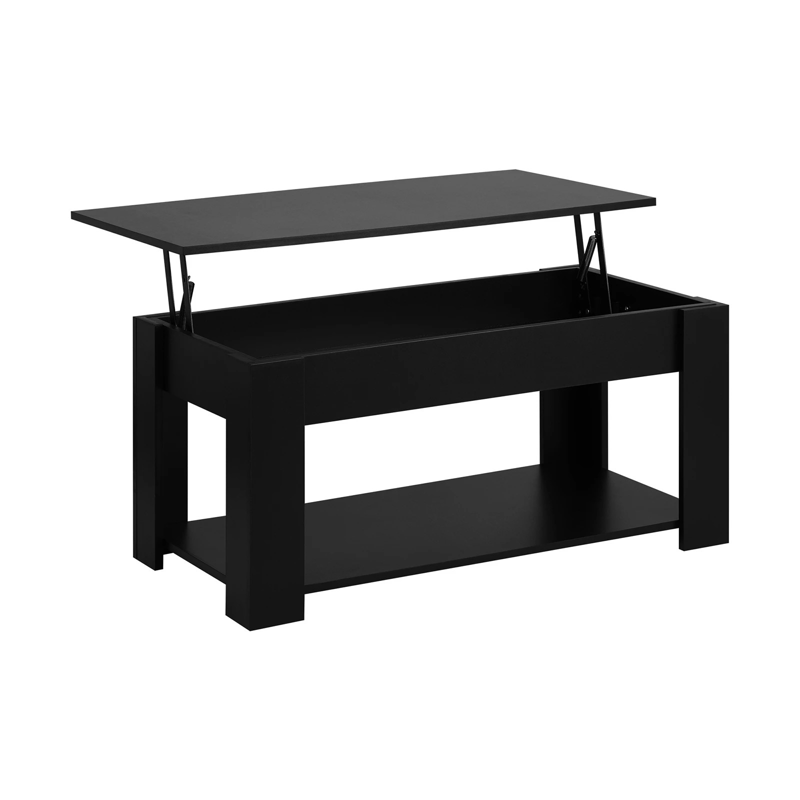 1 Oikiture Coffee Table Lift Up Top Modern Tables Hidden Book Storage
 - Black, 1 of 10