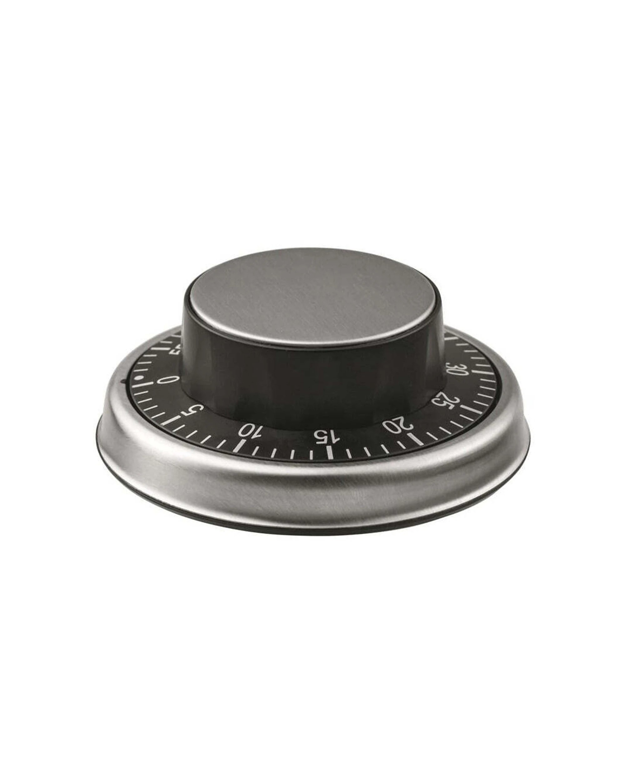 1 Avanti Mechanical Kitchen Timer 60 Minute Large Dial Brushed Stainless Steel - Black, 1 of 1