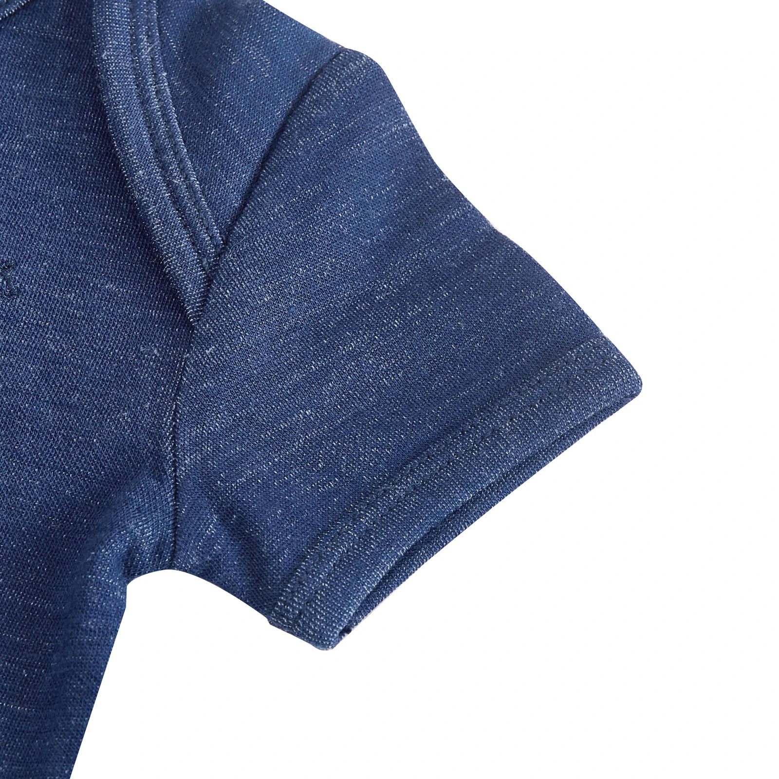 6 Merino Baby Australian Merino Wool Merino Short Sleeve Bodysuit-Navy Marle NAVY MARLE, 6 of 7