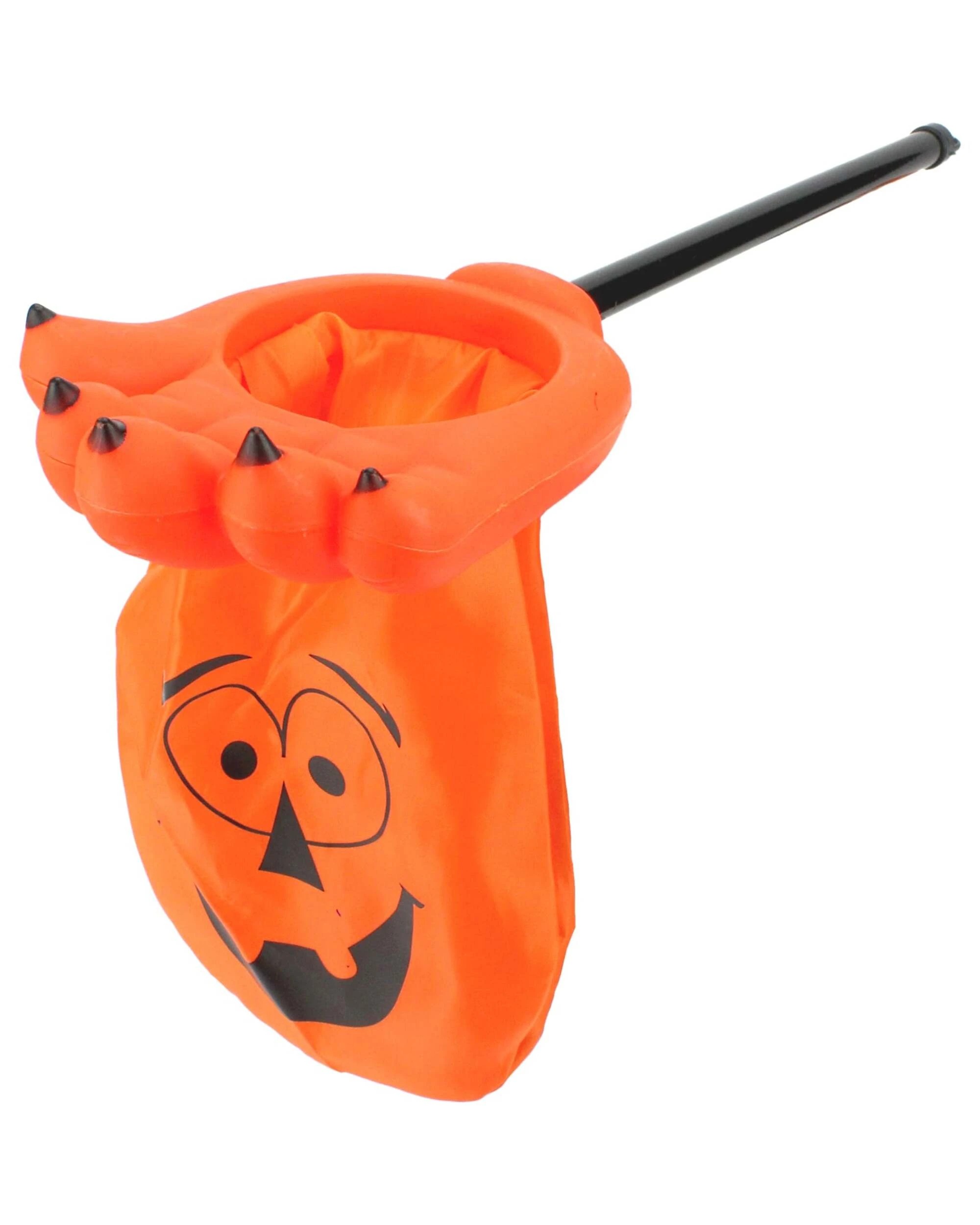 1 JD Party Pumpkin Monster Hand Trick or Treat Loot Scoop Bag - Orange, 1 of 1