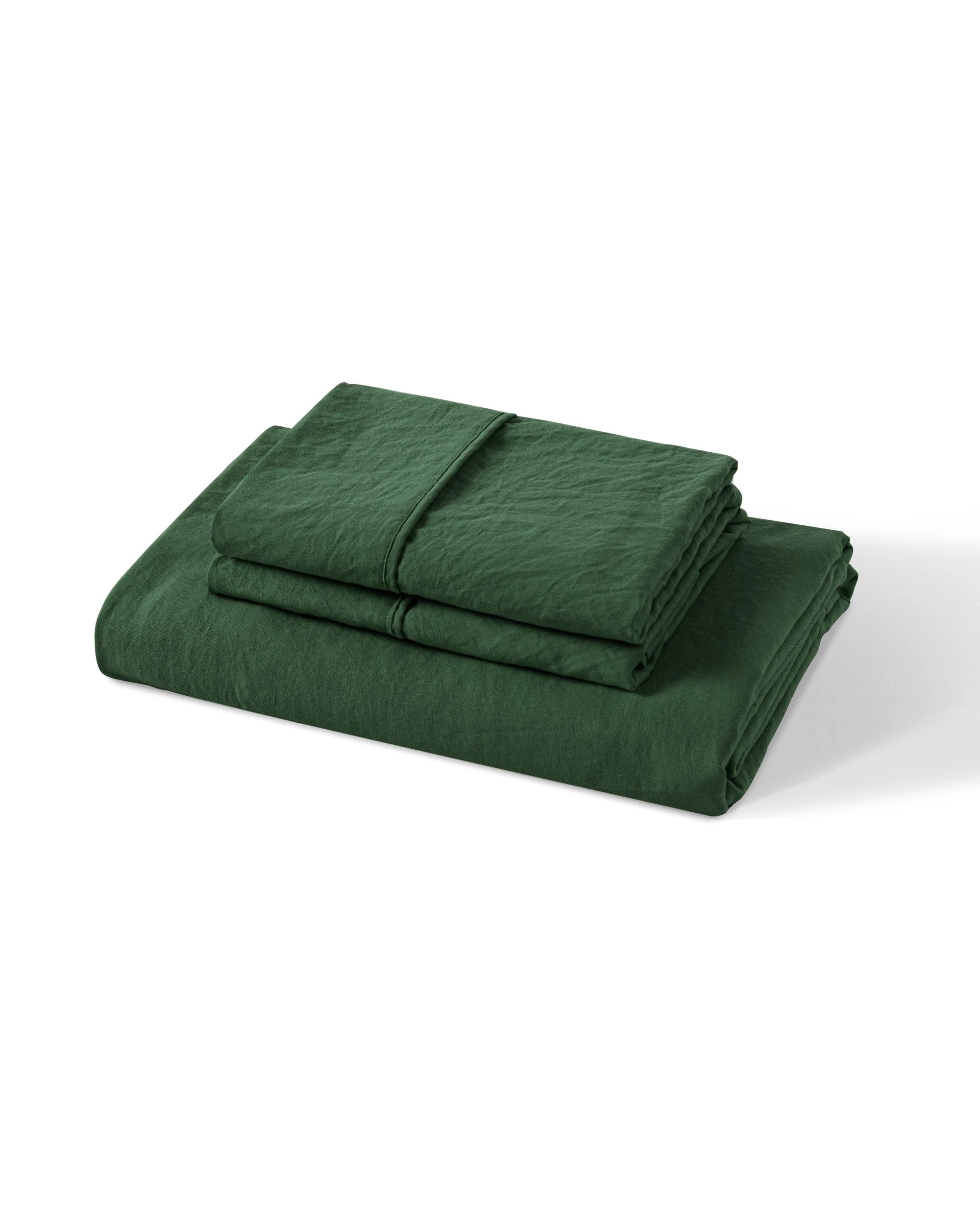7 Dreamaker Superfine Washed Microfibre Combo Fitted Sheet Set - King Bed - Hunter Green, 7 of 7