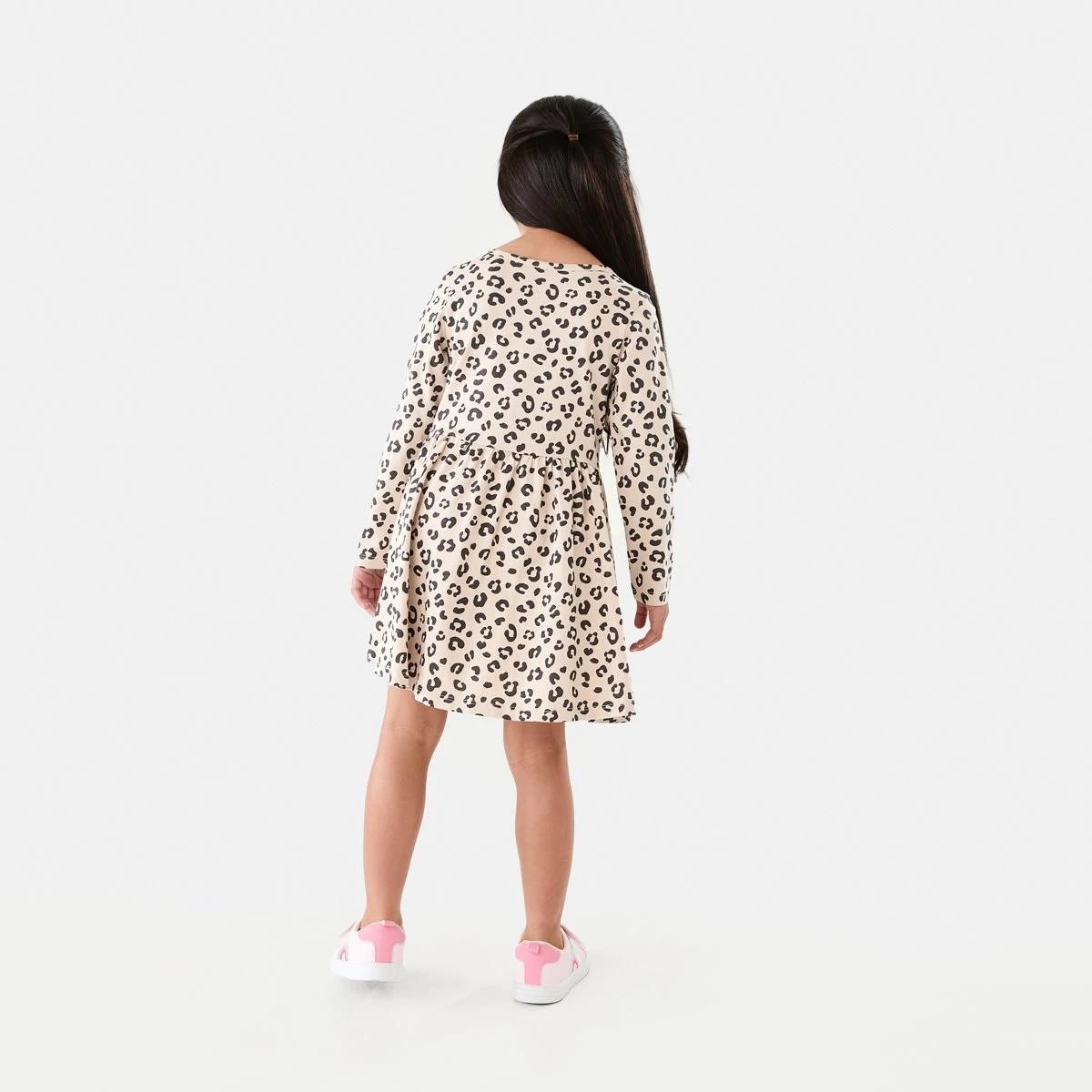 7 Long Sleeve Jersey Dress Leopard, 7 of 9
