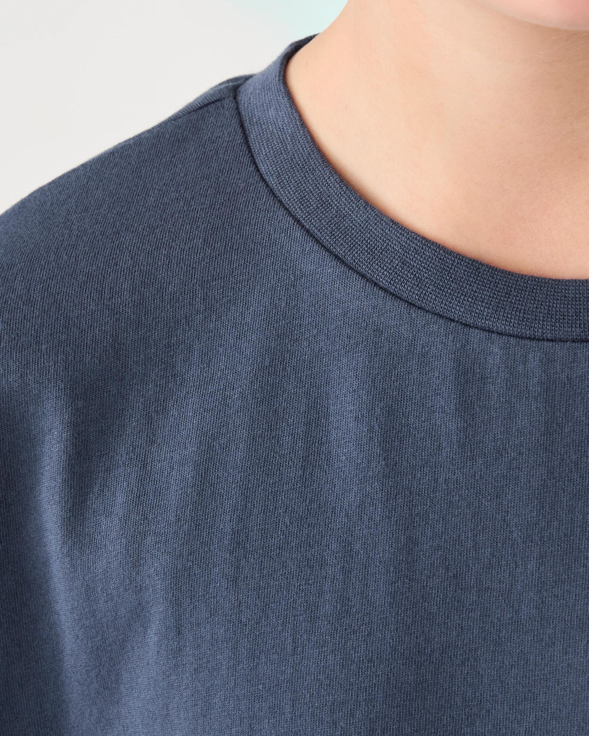 4 Short Sleeve Knit Woven Pyjama Set Drksea Blu, 4 of 9