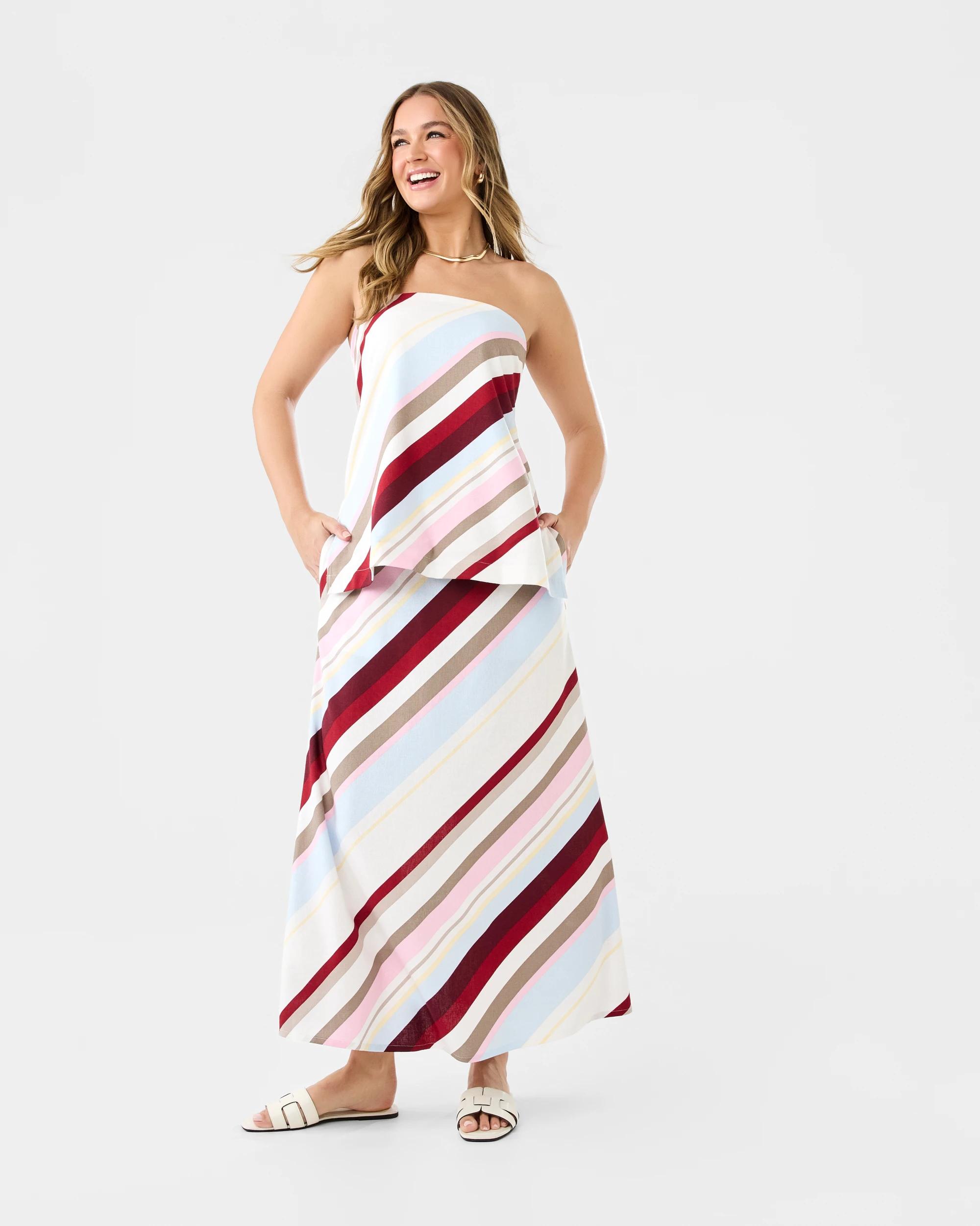 2 A-Line Maxi Skirt Icrem Cld, 2 of 7