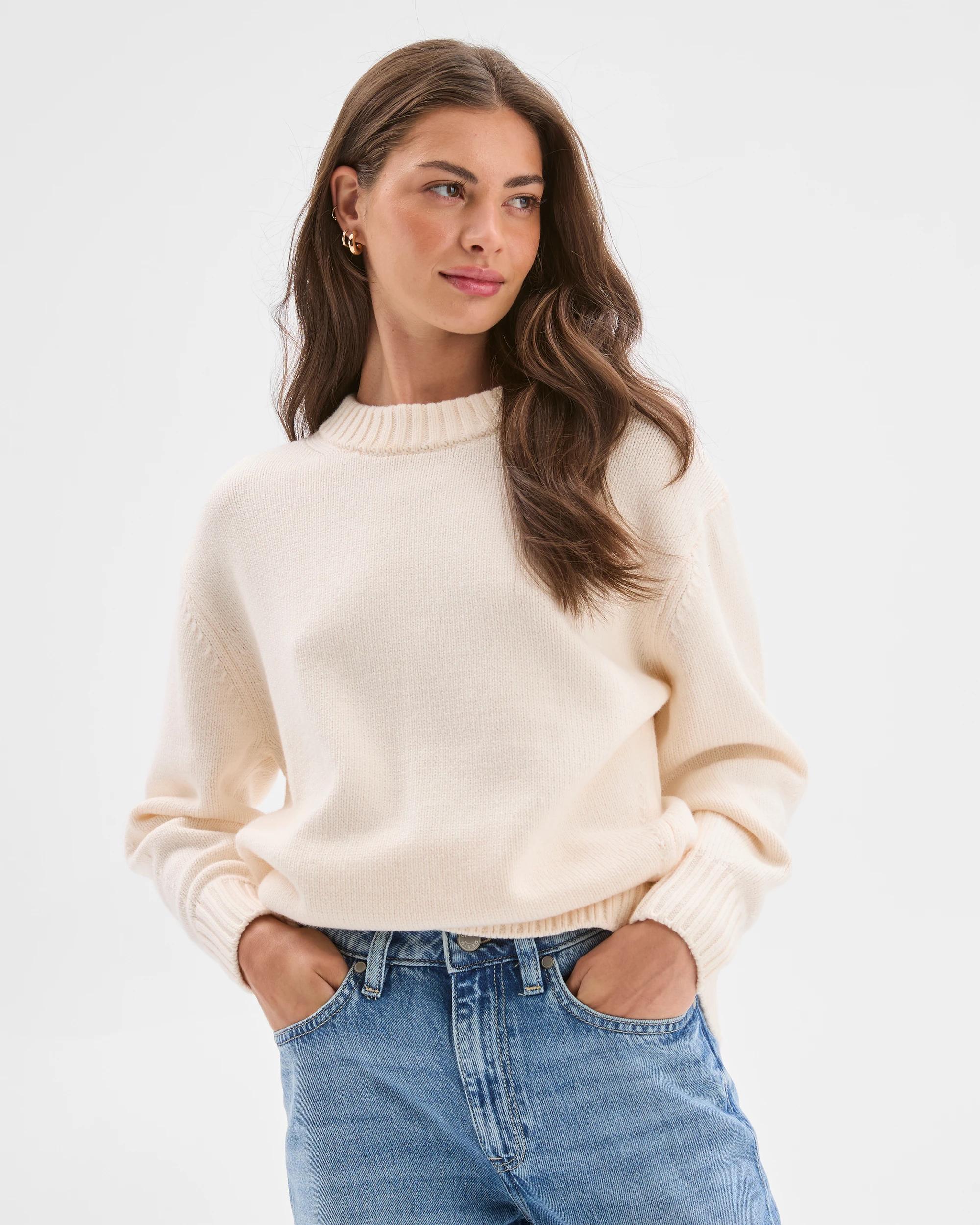 3 Target Petites Petites Stitch Detail Pearl Jumper CREAM, 3 of 7