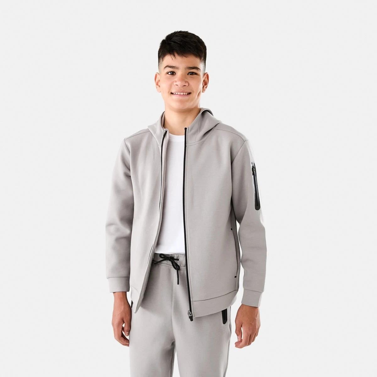 1 Active Kids Zip Through Hoodie Wther Grey, 1 of 10