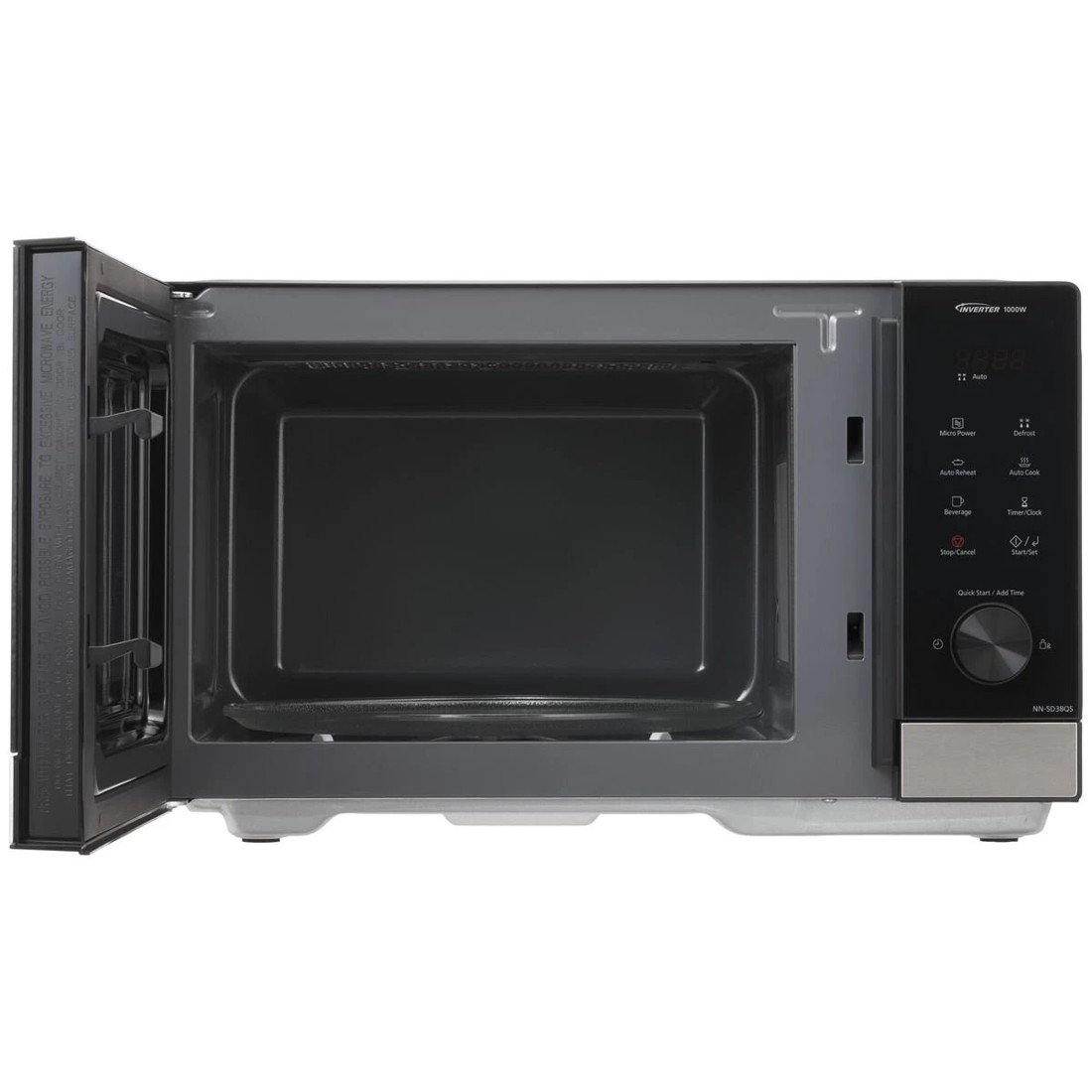 3 Panasonic 29Ltr 1000-Watt Inverter Microwave Black with Stainless Steel Trim-, 3 of 5