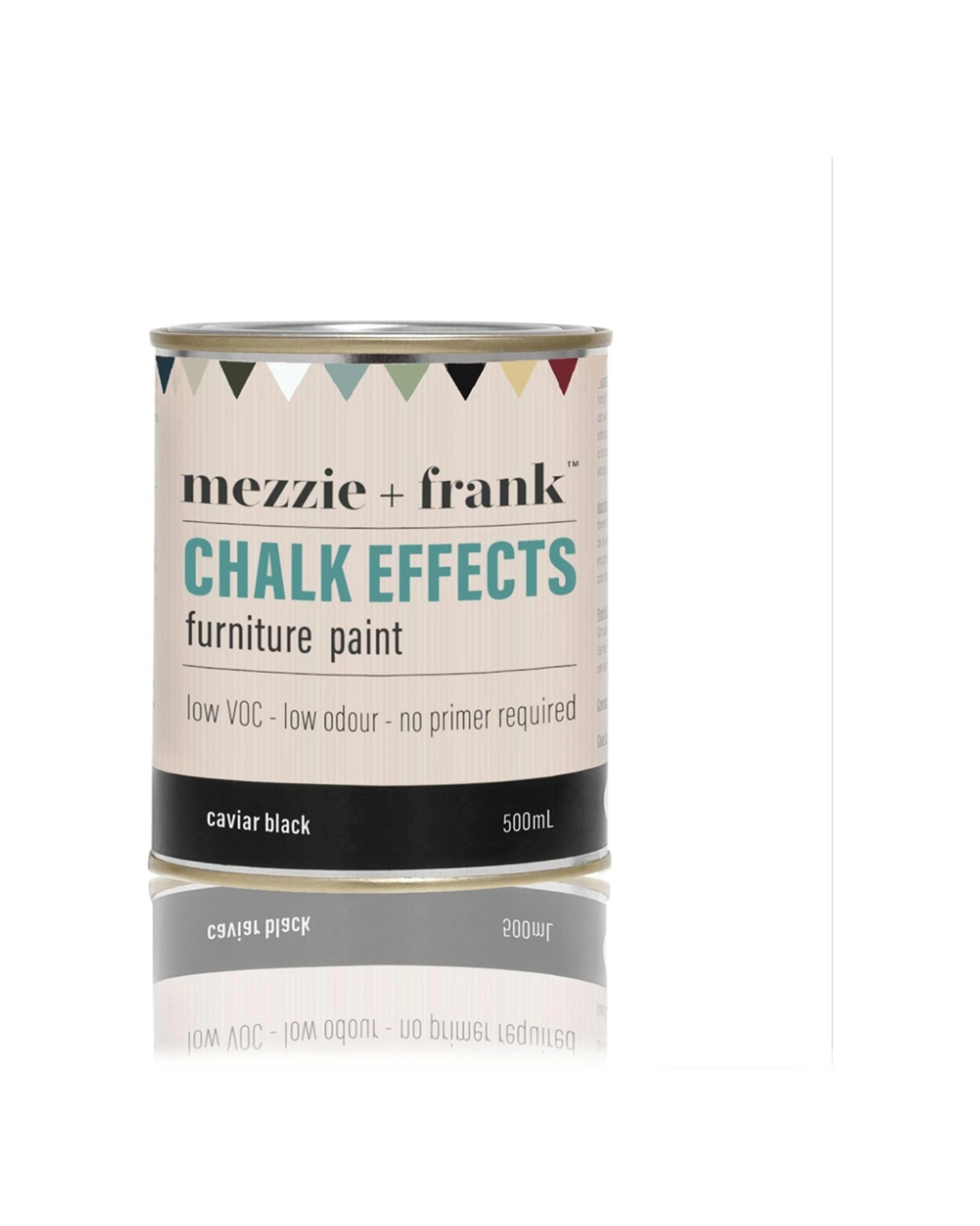 2 Mezzie+Frank Chalk Effect 0.5L Interior Water Based Furniture Paint Caviar Black - Black, 2 of 6
