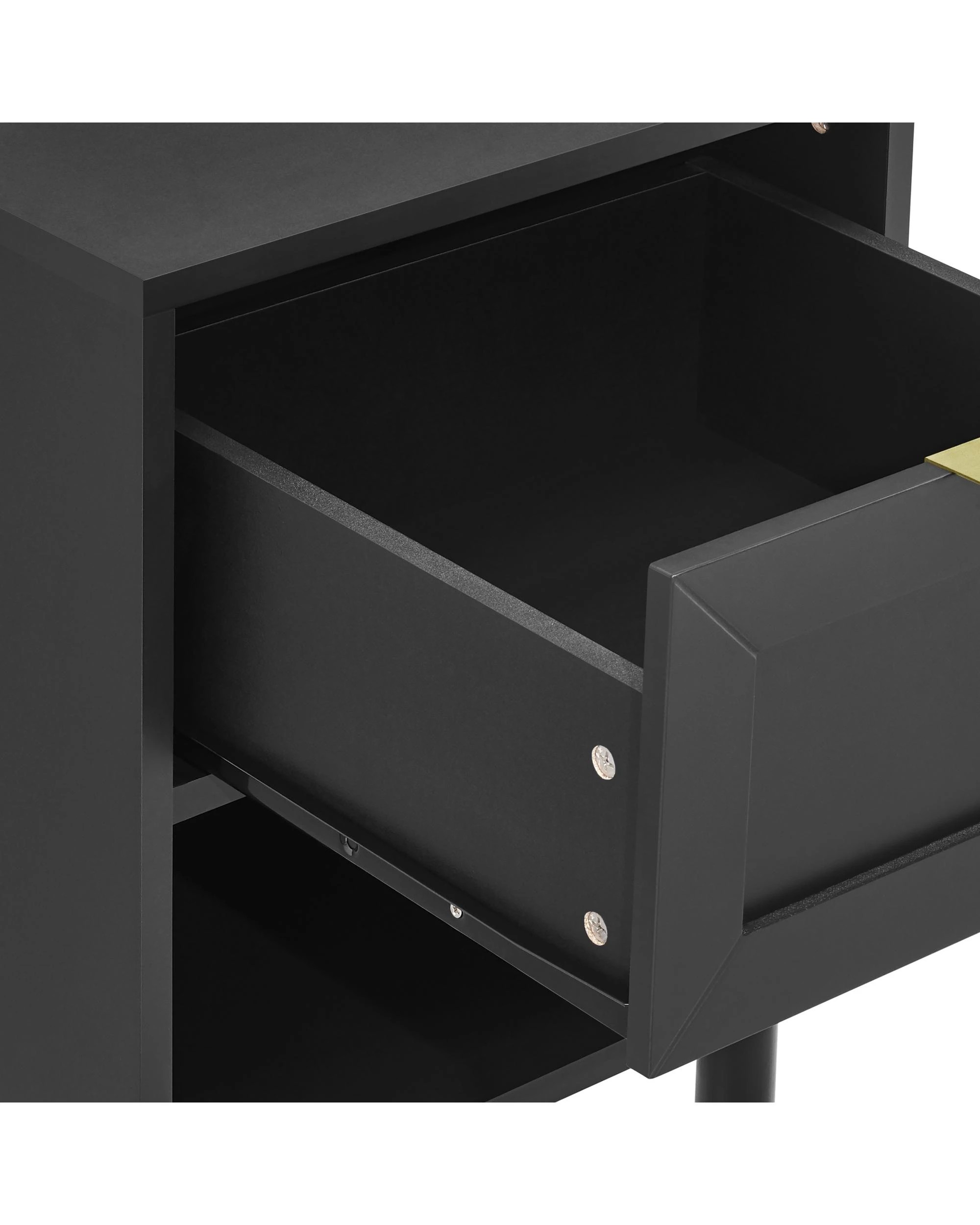 7 Kodu Bedside Unit Side Table 1 Drawer - Black, 7 of 10