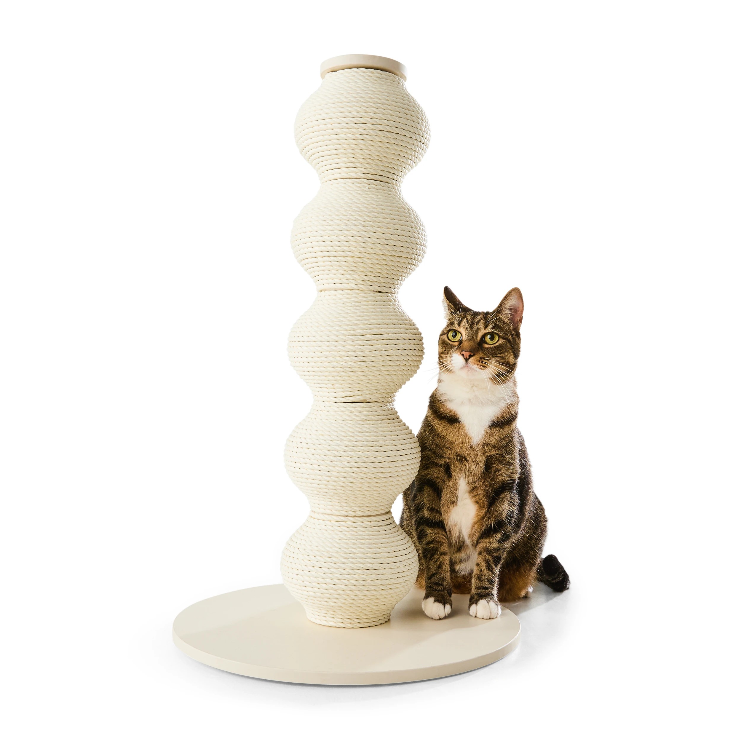 1 White Wavy Cat Scratcher, 1 of 8
