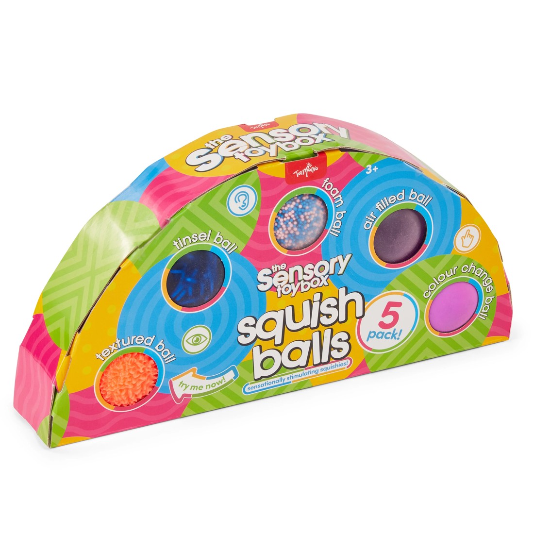 2 5 Pack ToyMania the Sensory Toy Box Squish Balls, 2 of 8