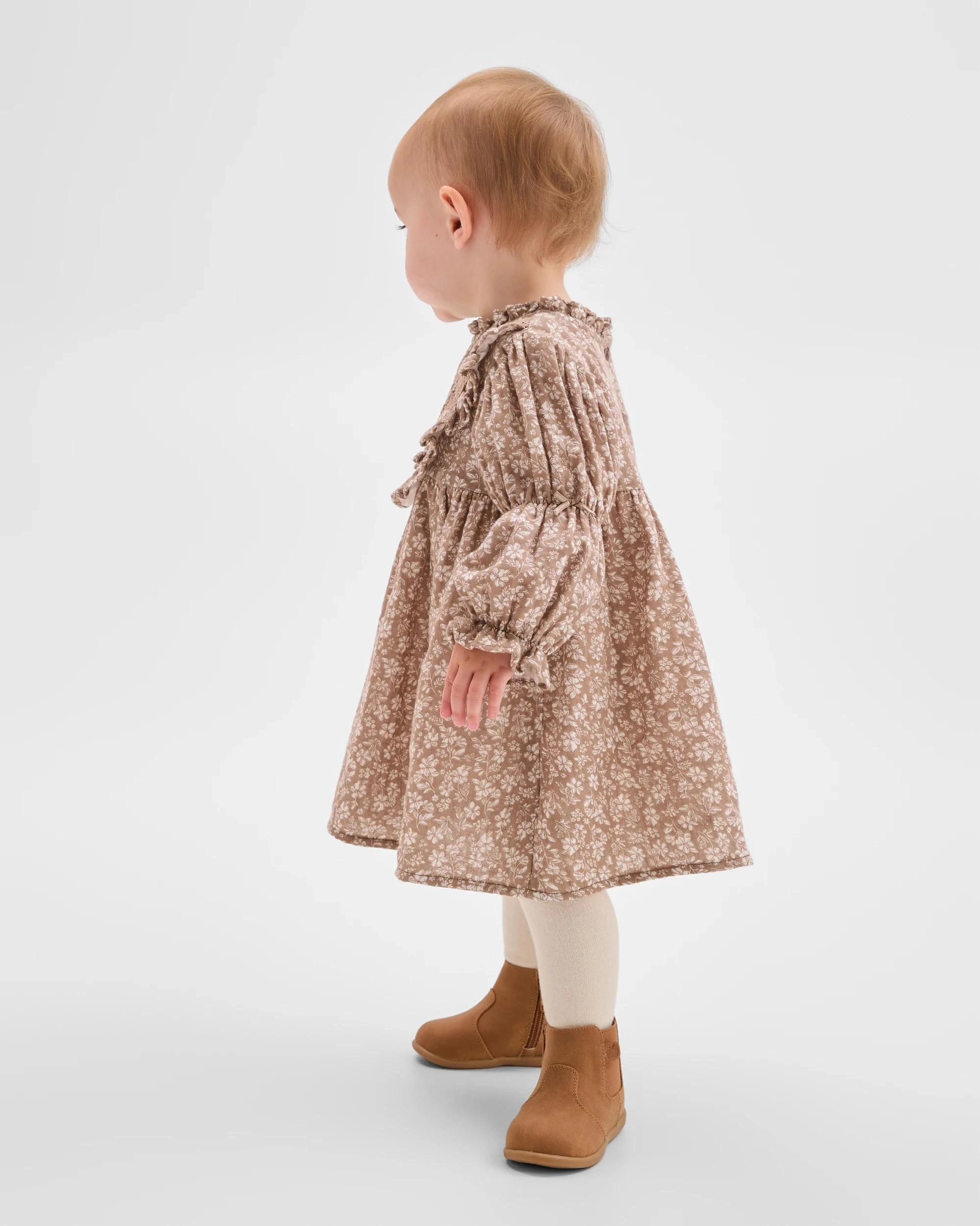 3 Target Baby Baby Long Sleeve Woven Peasant Dress FLORAL, 3 of 5