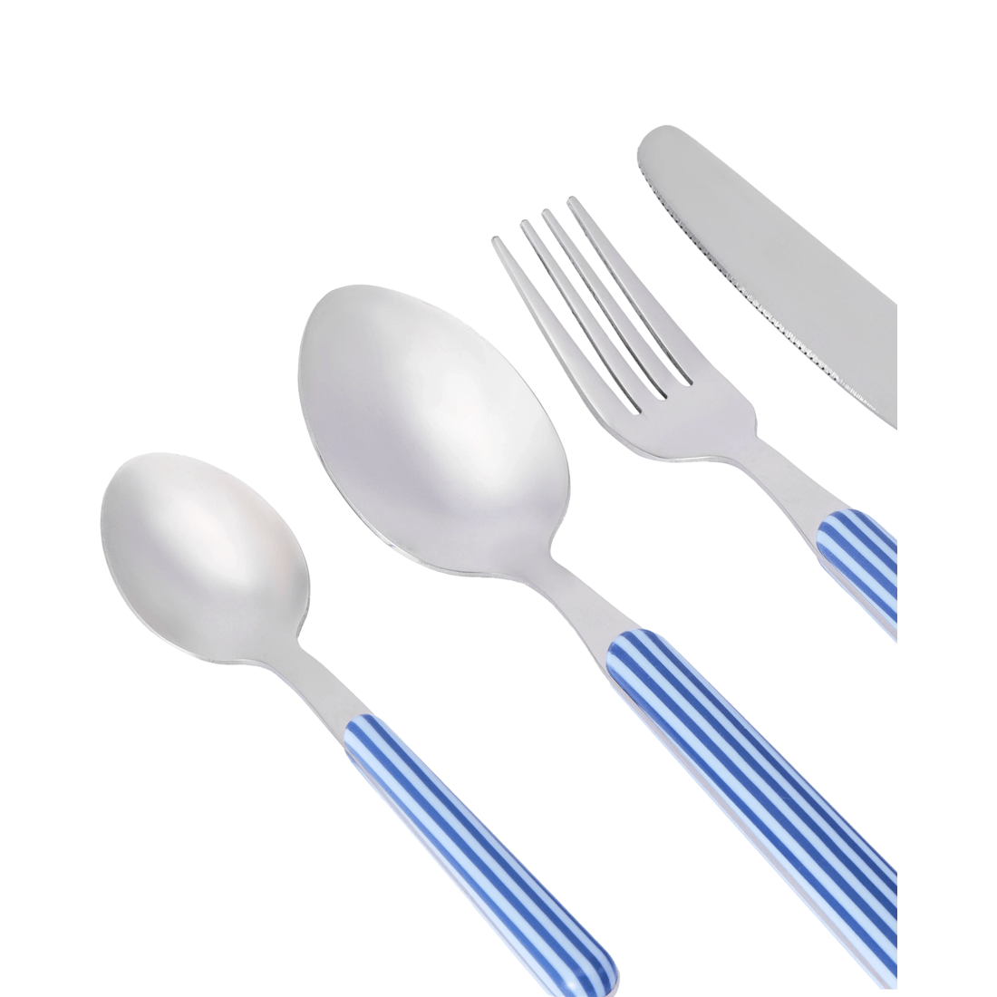 2 16 Piece Blue Stripe Cutlery Set, 2 of 5