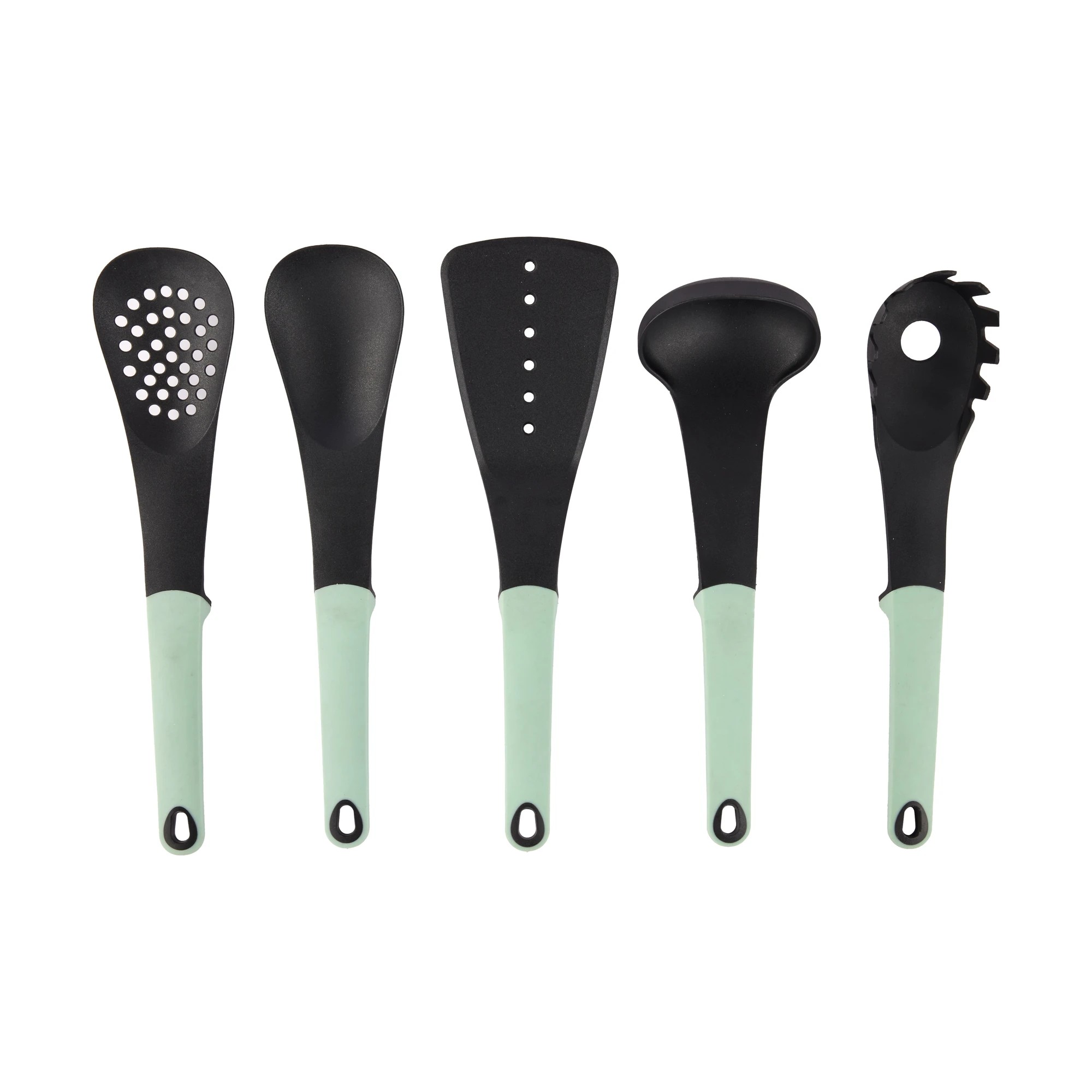 1 Set of 5 Nylon Utensils with Soft Touch Handles, 1 of 5