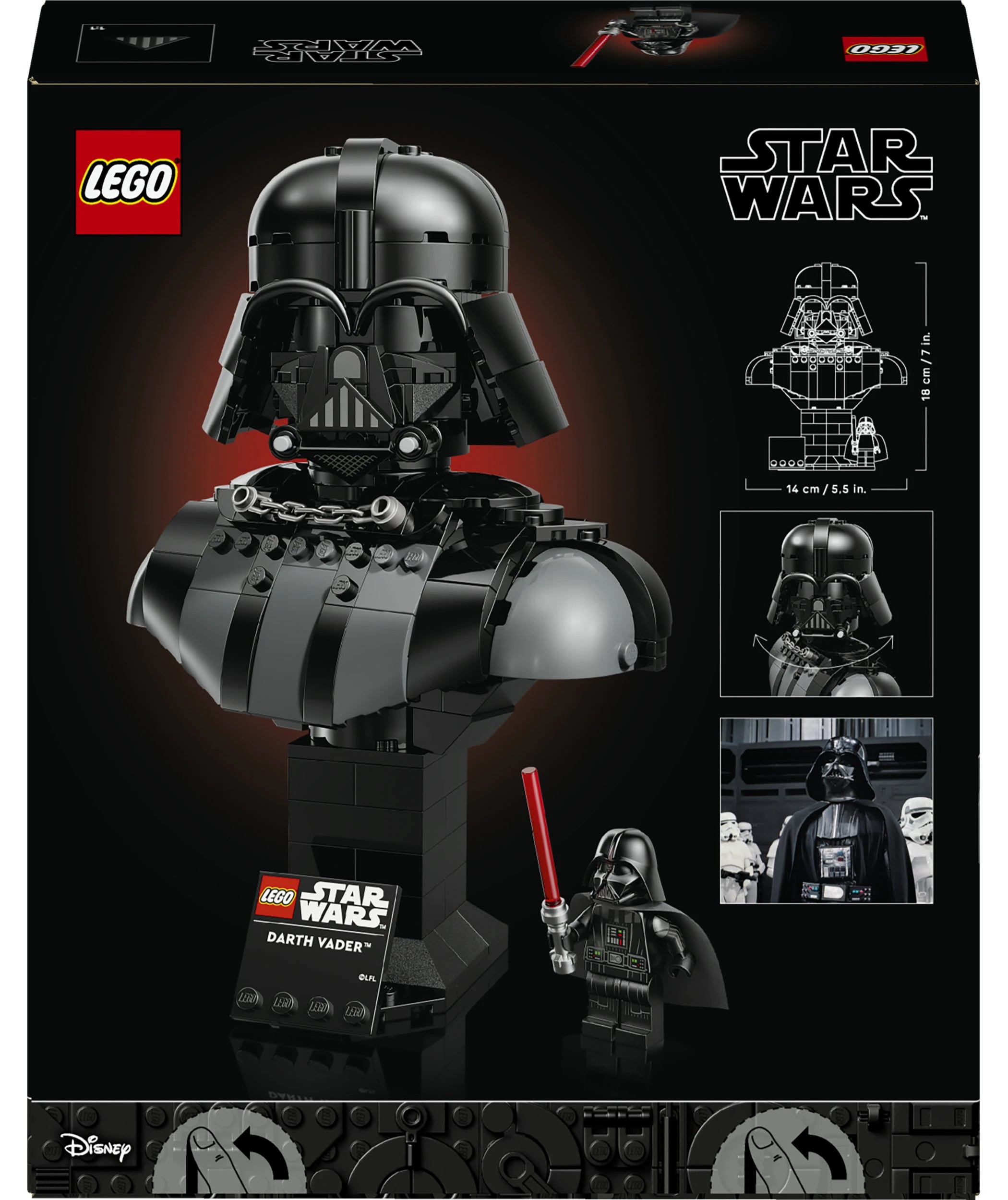 10 LEGO Star Wars Darth Vader Bust 75439, 10 of 10