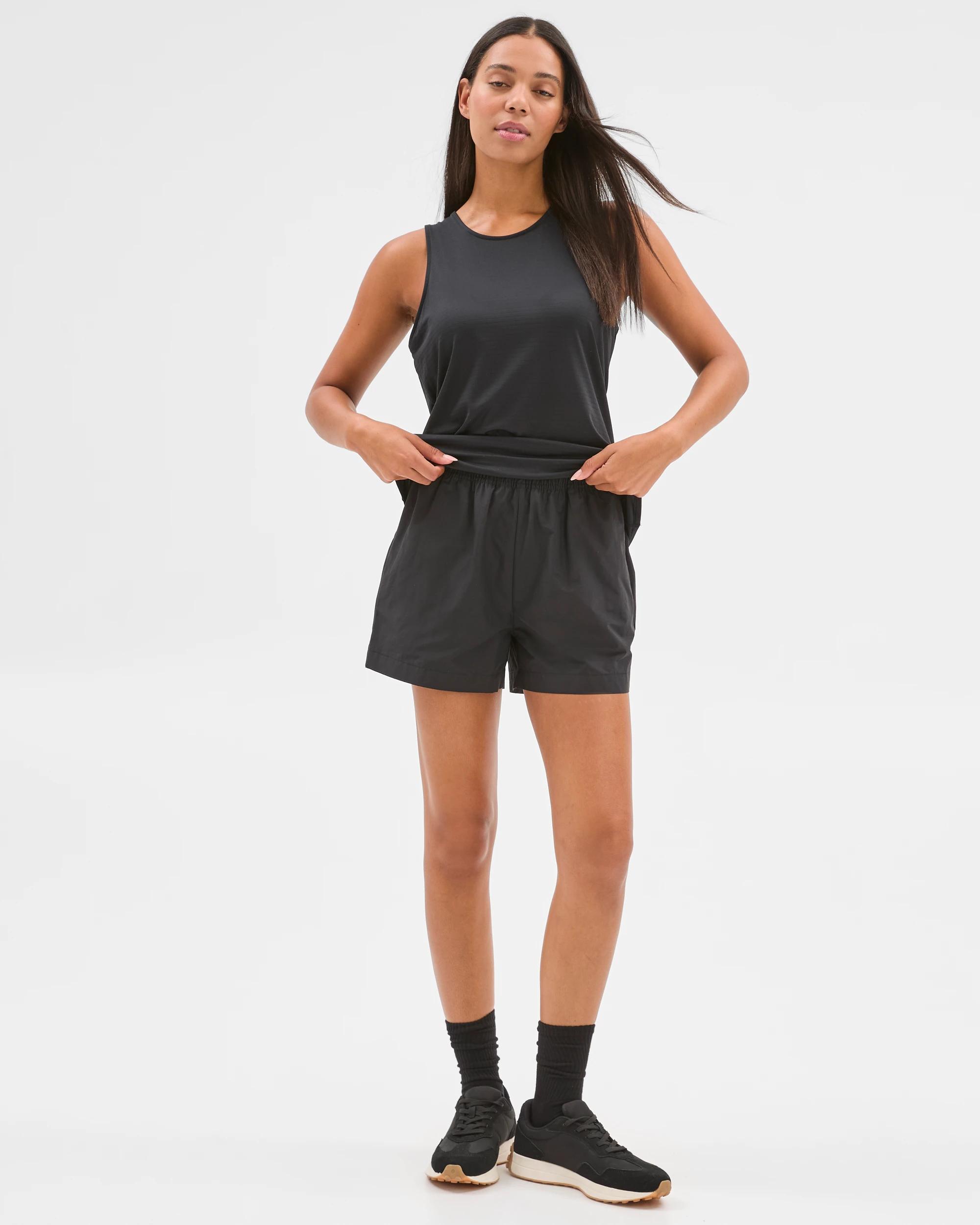 1 Target Active Australian Cotton Blend Woven Shorts BLACK, 1 of 6