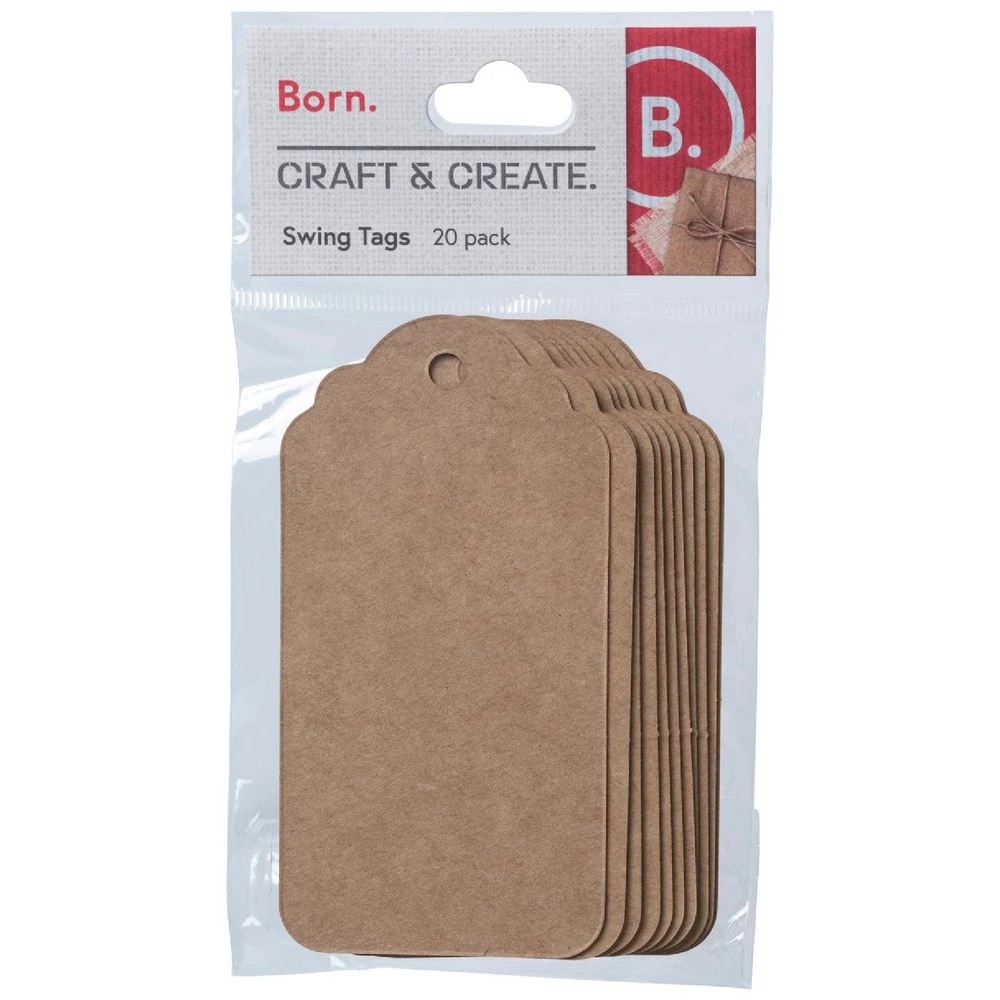 1 Born Swing Tags 20 Pack Kraft, 1 of 2