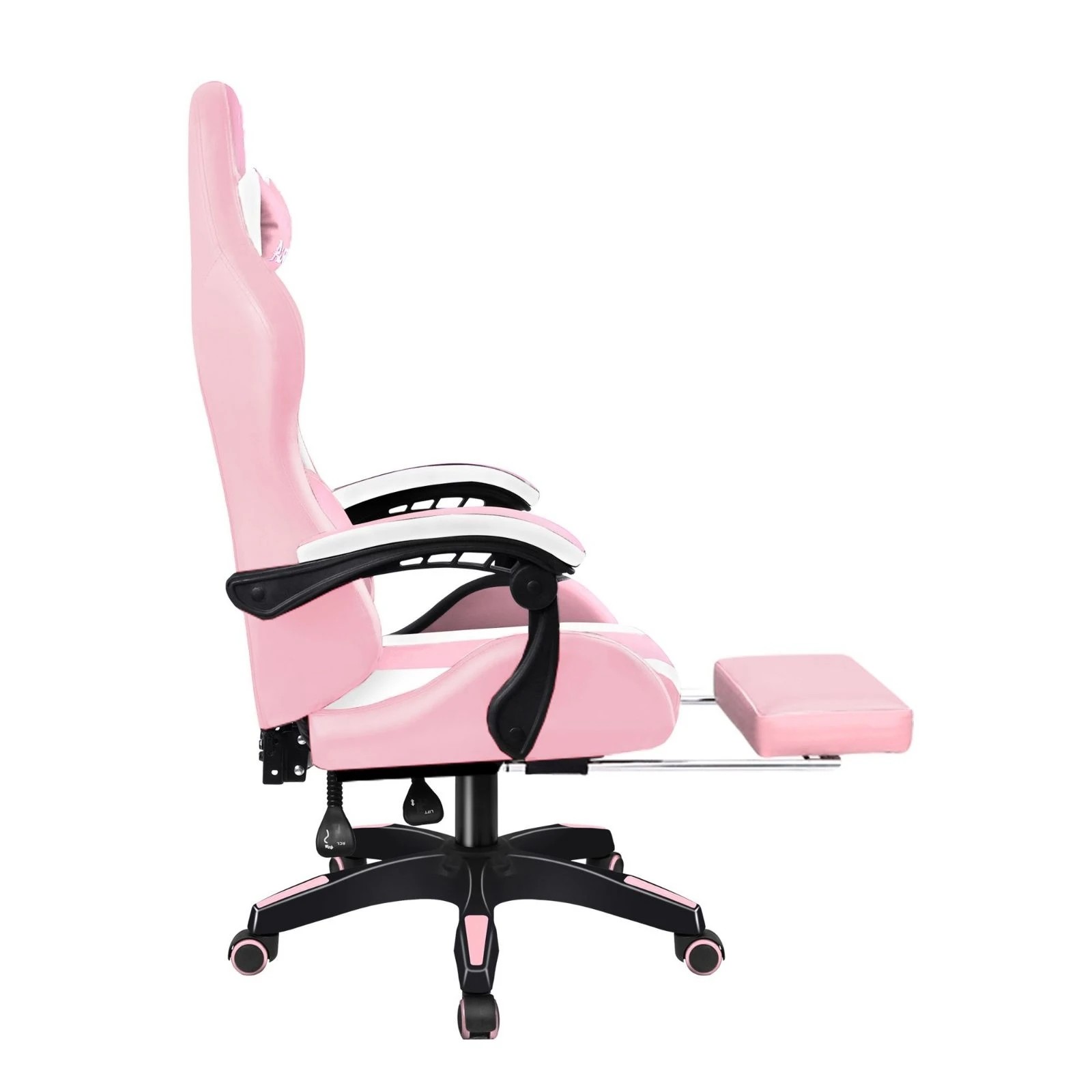 5 Alfordson Gaming Office Chair Extra Large Pillow Racing Executive Footrest Seat - Pink, 5 of 10