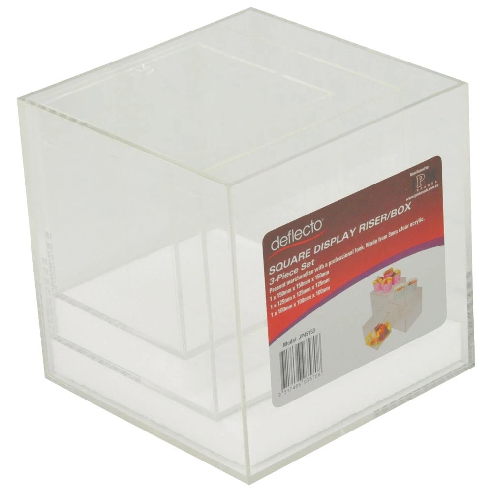 Deflecto Square Display Boxes 3 Pack - Kmart