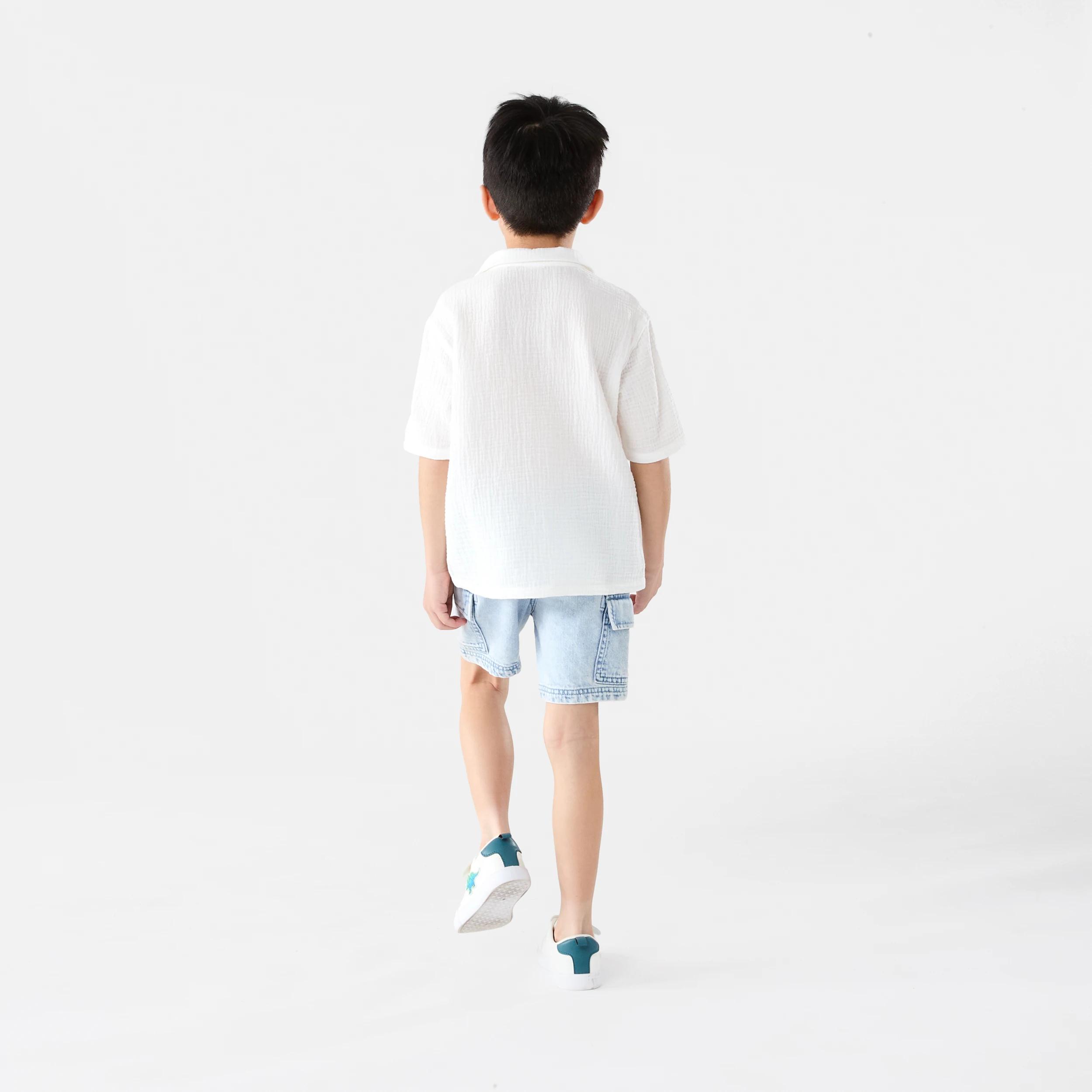 7 Short Sleeve Embroidery Resort Shirt Wht Beach, 7 of 7