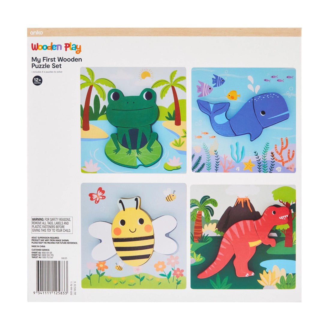 6 Wooden Play My First Puzzle Set, 6 of 6