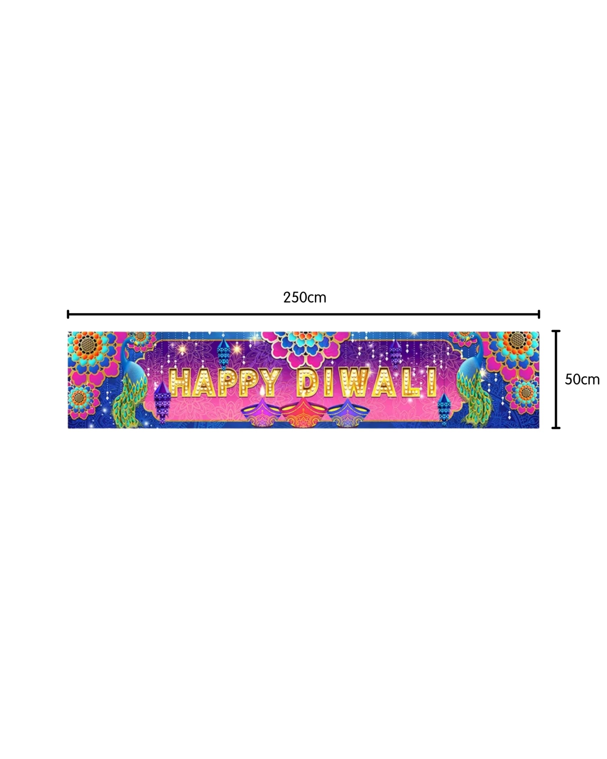 3 Party Maker Happy Diwali Fabric Backdrop Banner - Multi, 3 of 4