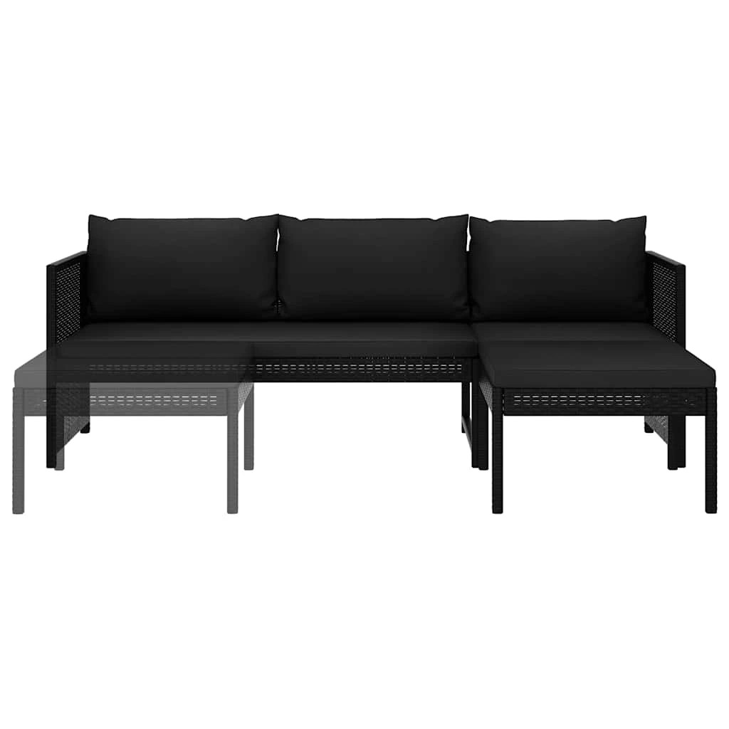 3 vidaXL Garden sofa Removable Covers - Black, 3 of 9