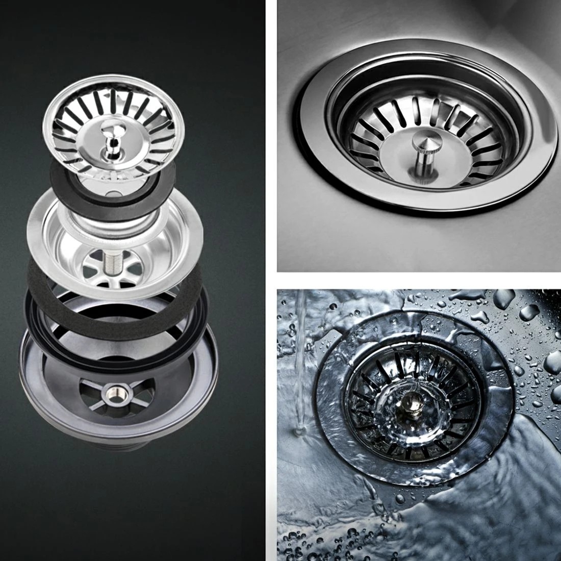 3 Cefito Kitchen Sink 36X36CM Stainless Steel Nano Basin Single Bowl - Silver, 3 of 4