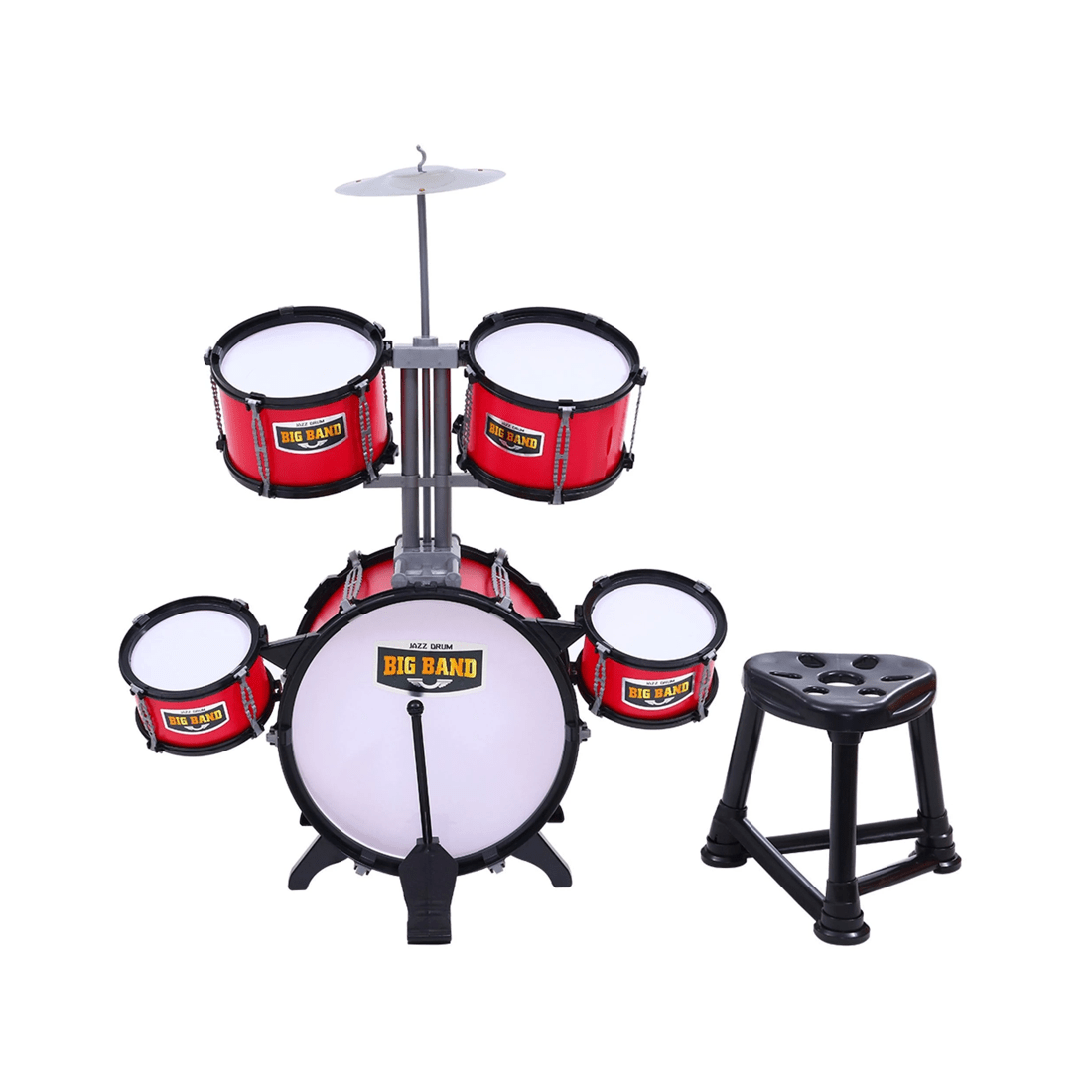 3 Keezi Kids Drum Kit Set Pretend Play Junior Drums Musical Toys Childrens 7pcs
 - multi, 3 of 5
