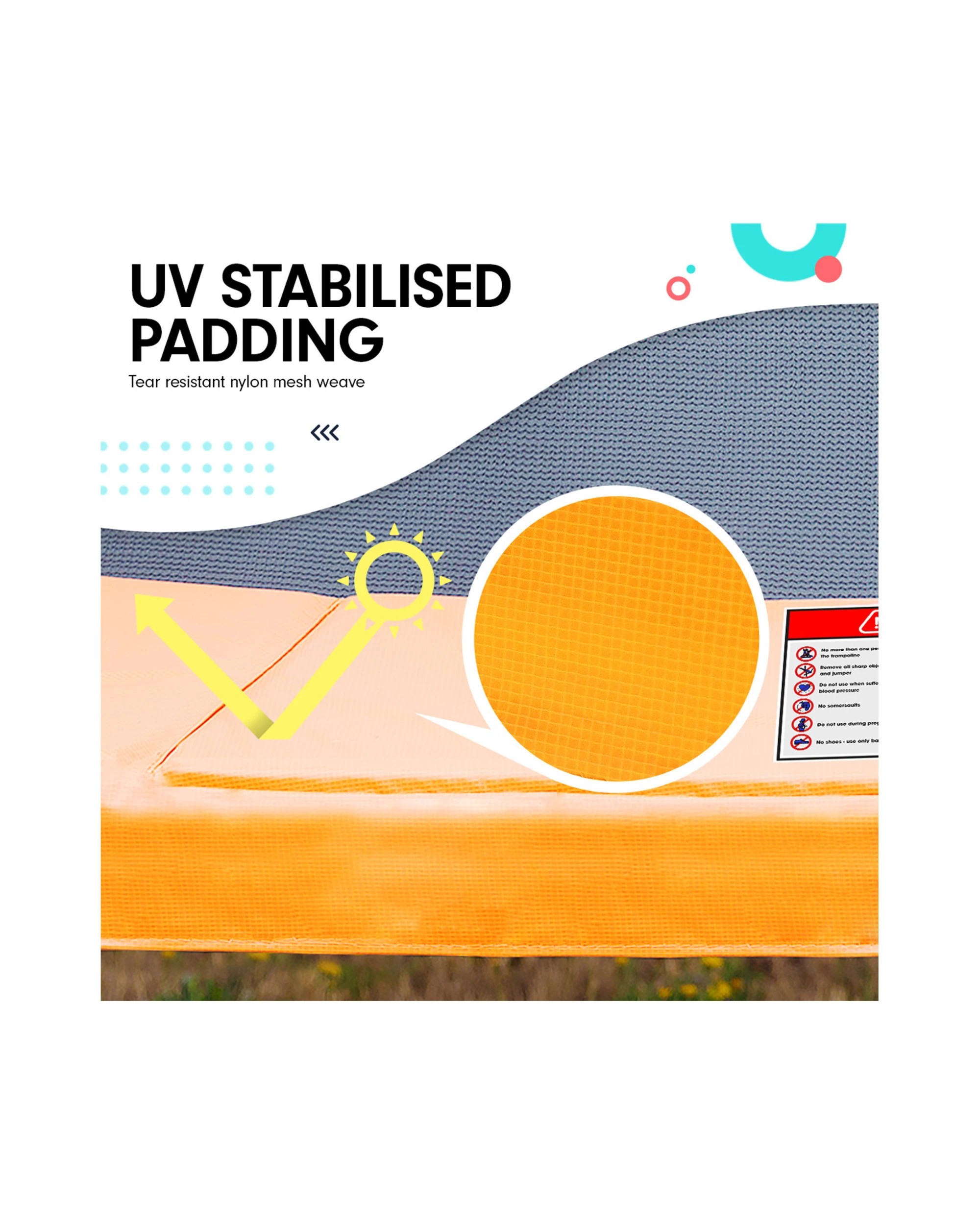 3 Kahuna Trampoline 8 ft x 11 ft Rectangular Outdoor Orange, 3 of 10