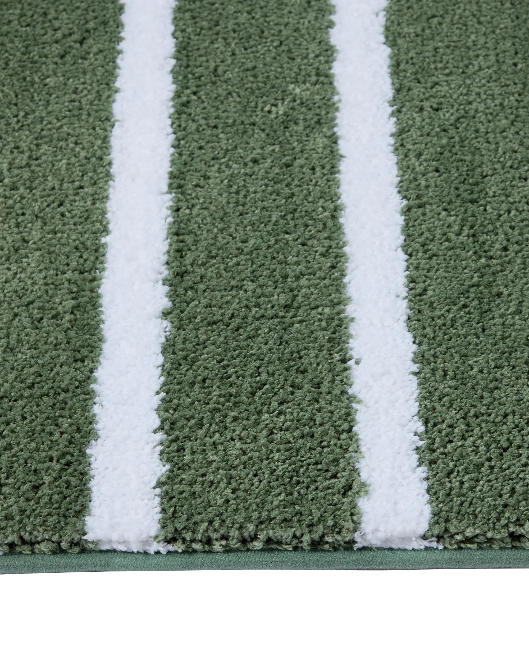3 Memory Foam Bath Mat - Green Stripe, 3 of 5