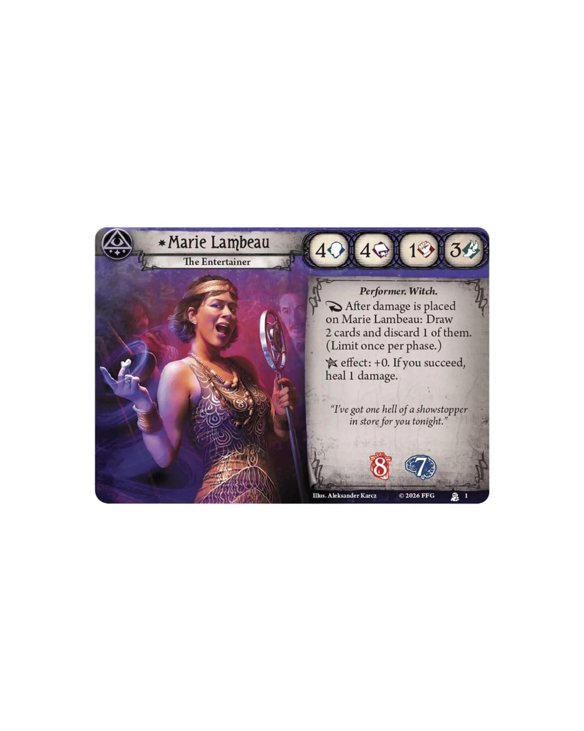 4 Arkham Horror: The Card Game Marie Lambeau Investigator Deck, 4 of 4