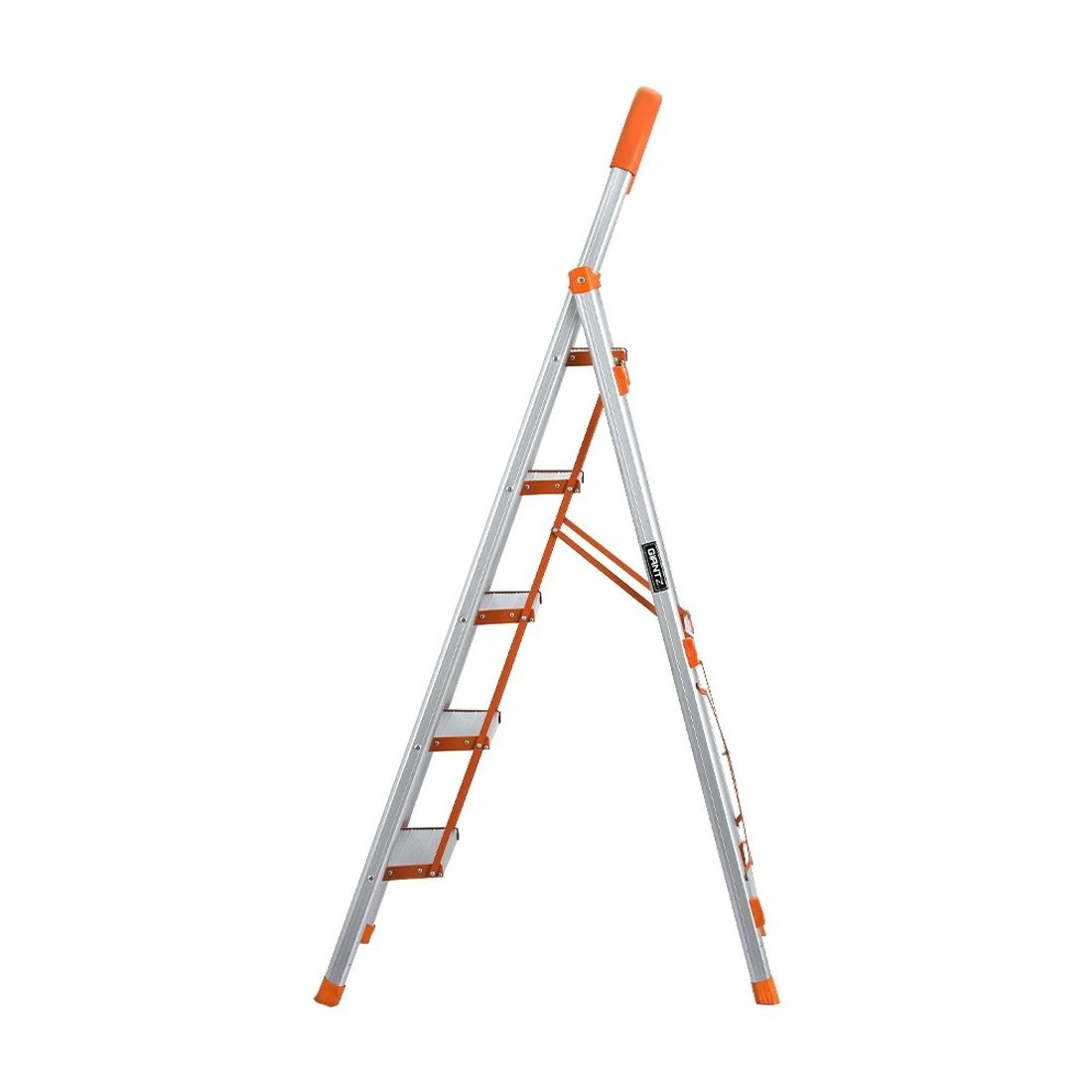 3 Giantz 5 Step Ladder Multi-Purpose Folding Aluminium Light Weight Platform - Silver, 3 of 5