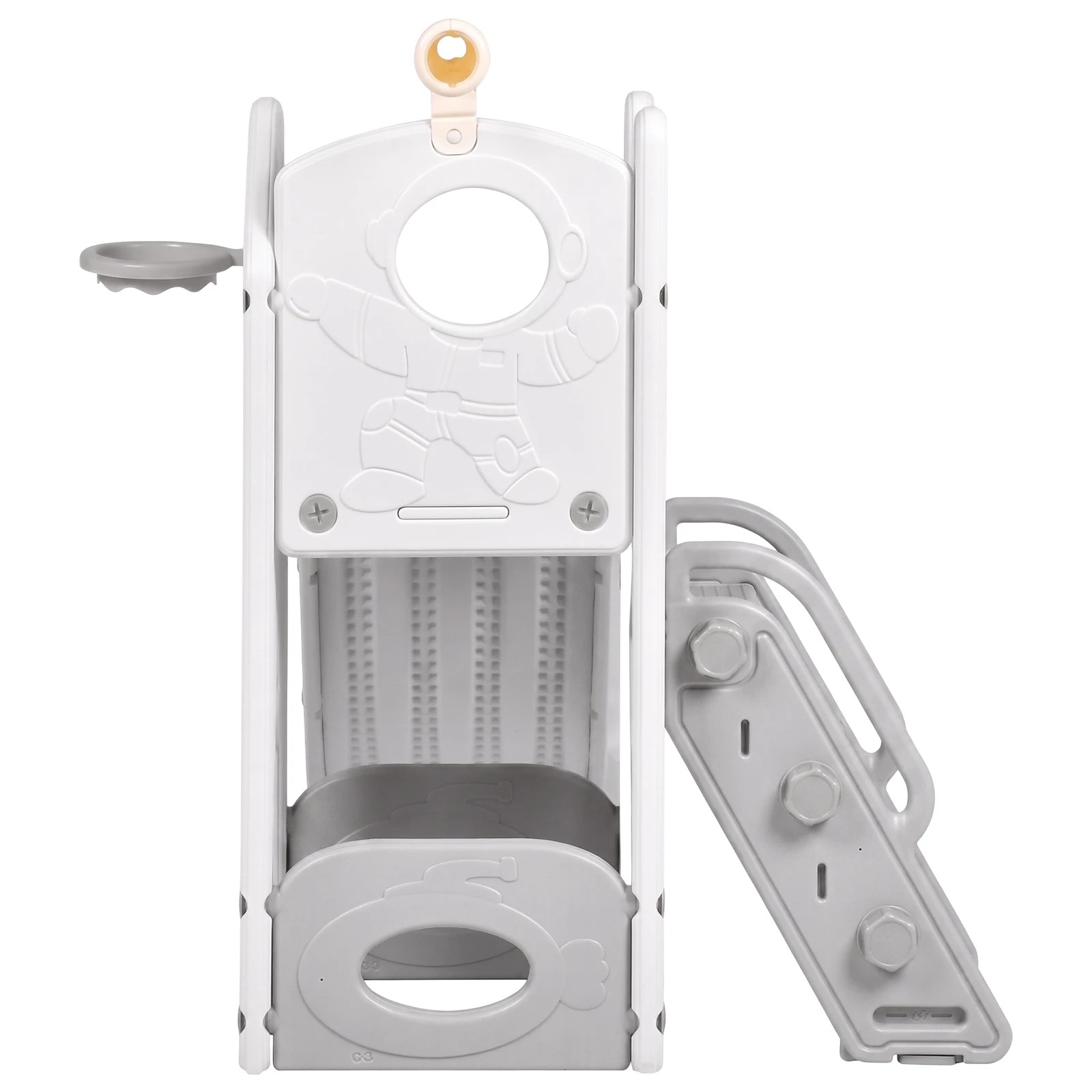 6 Advwin 6 in 1 L-Shaped Toddler Slide Indoor Baby Slide Kids Playset Outdoor Playground - Grey, 6 of 9