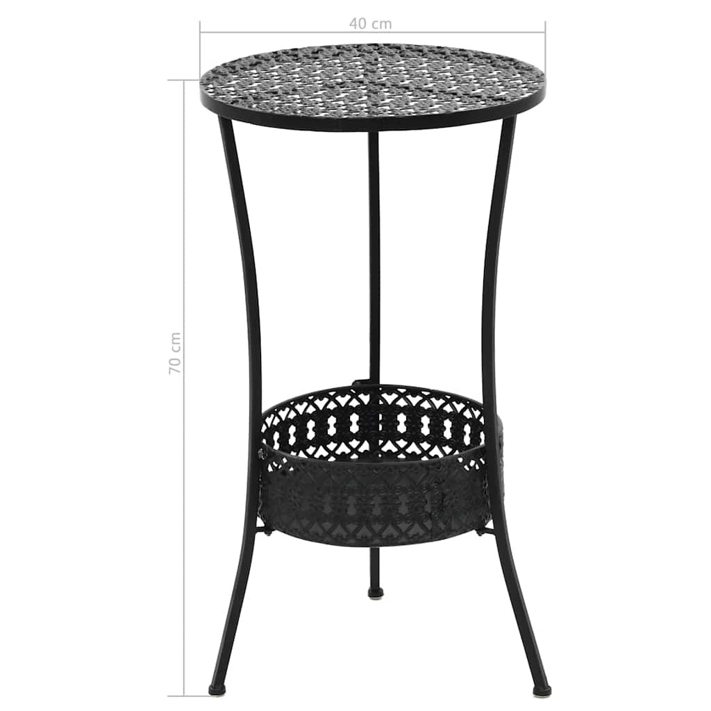 6 vidaXL Bar table Ample Storage - Black, 6 of 6