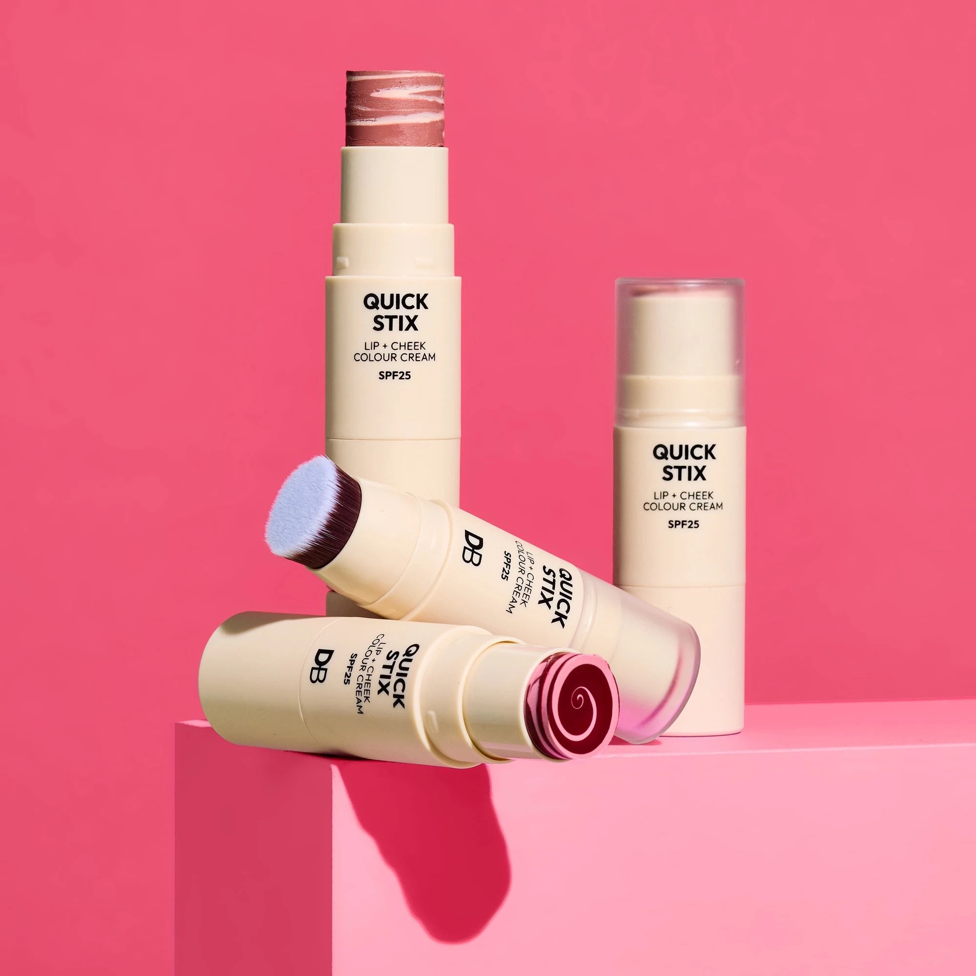 2 DB Designer Brands Quick Stix Lip + Cheek Colour Cream SPF 25 - Babe, 2 of 4