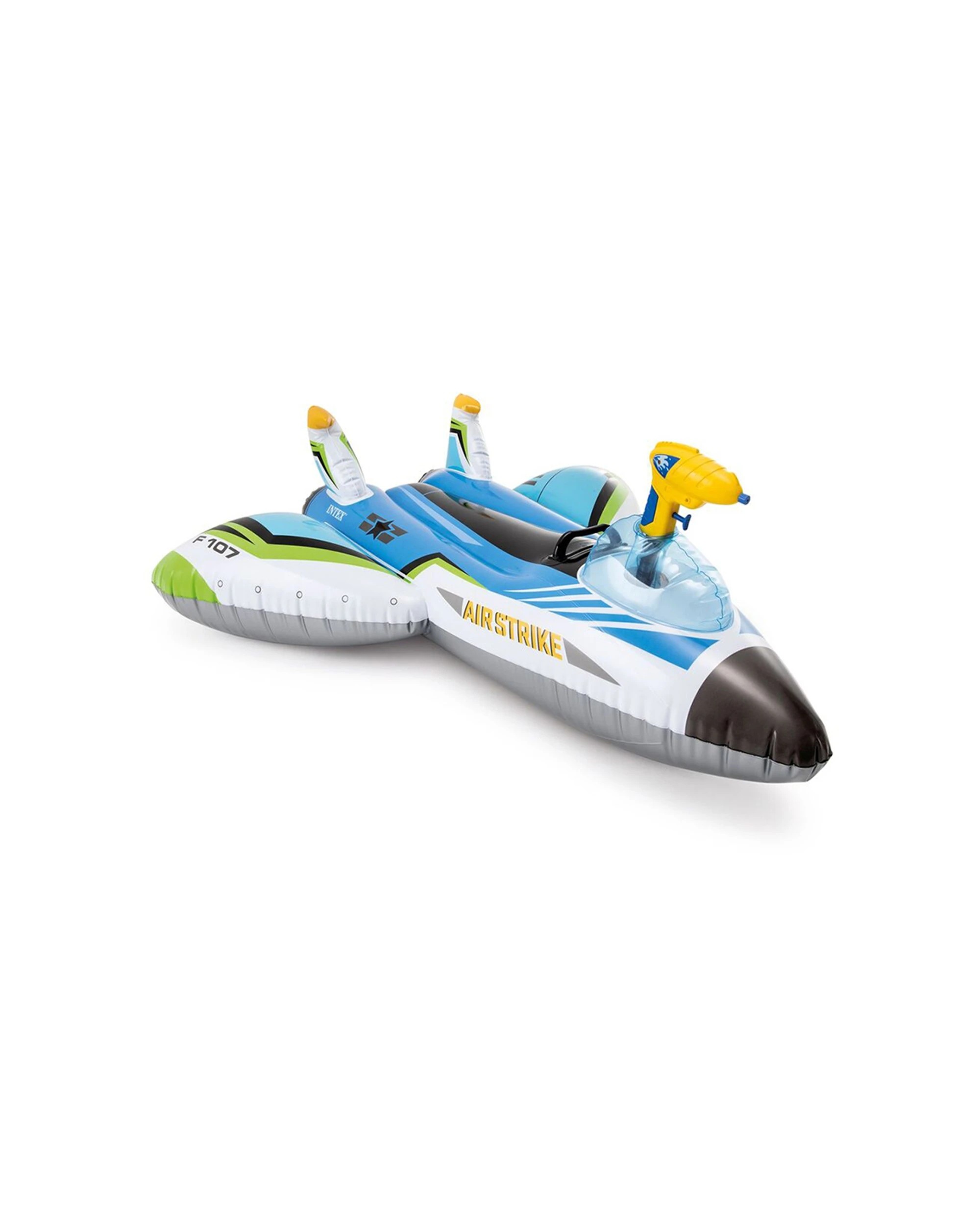 1 Intex 117cm Inflatable Water Gun Plane Ride-on With Handle Pool Beach Toy Assorted - Multi, 1 of 7
