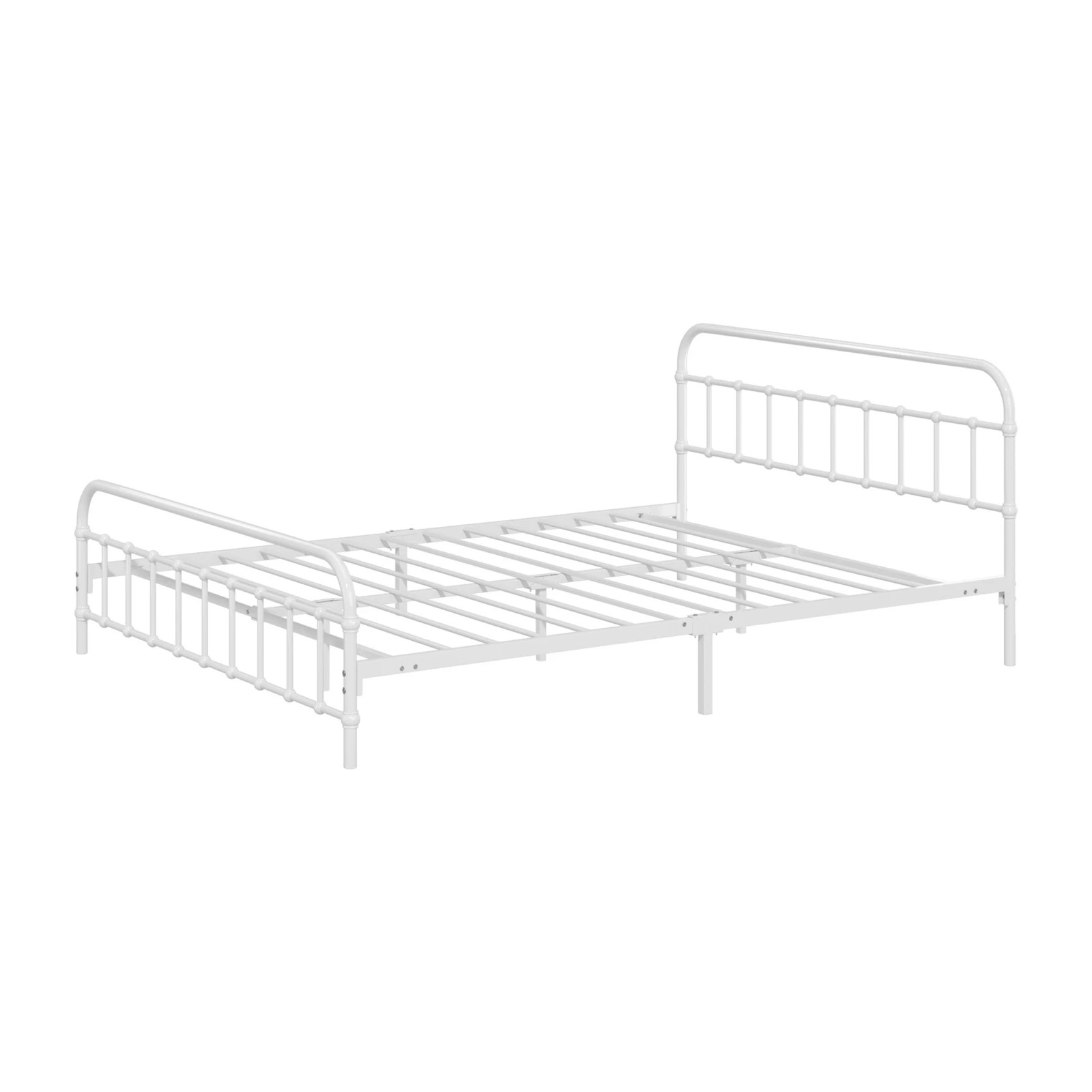 7 Oikiture Bed Frame Metal Bed Base Queen Size Bed Platform
 - White, 7 of 9