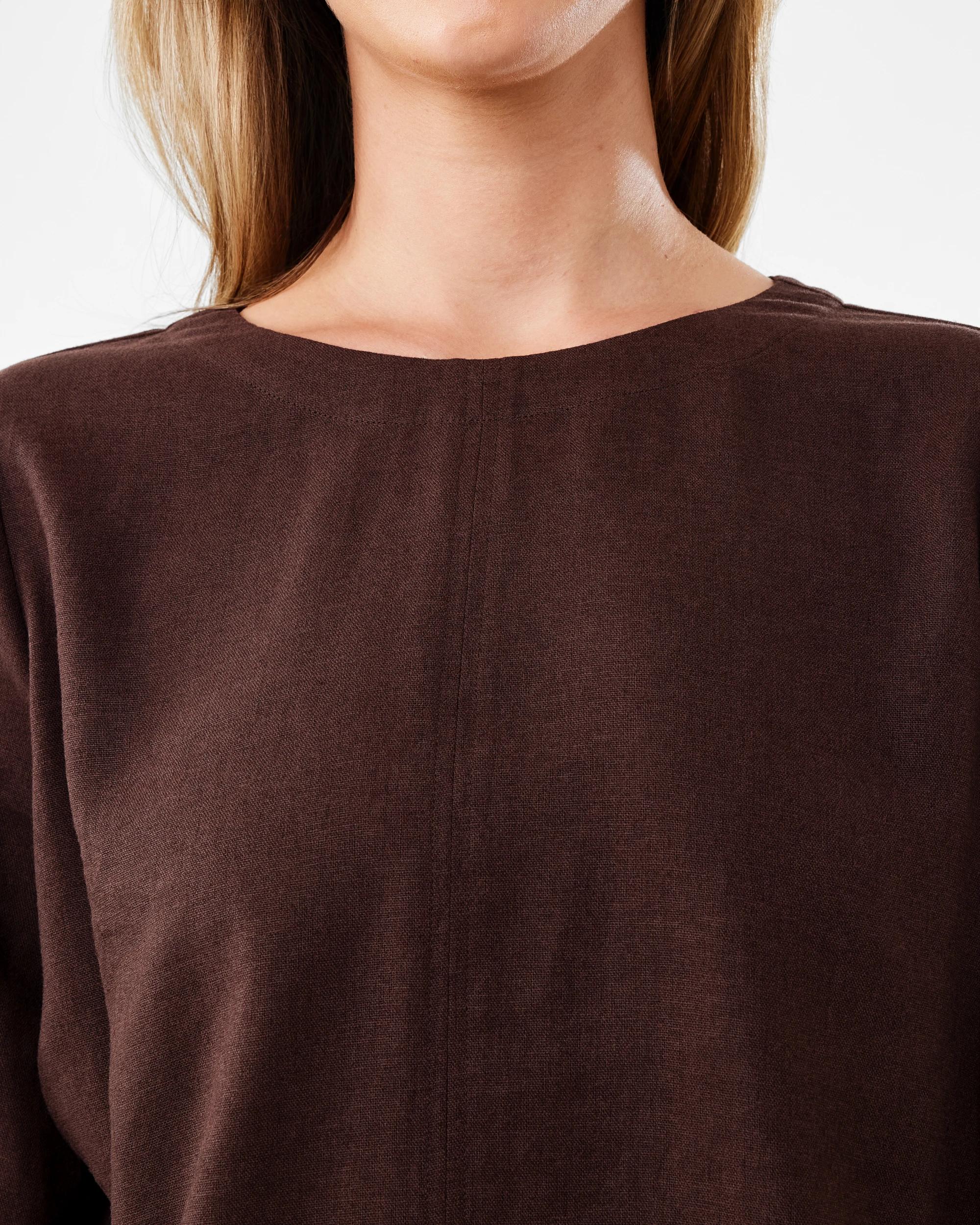 5 Long Sleeve Lined Blend Top Melt Brown, 5 of 6