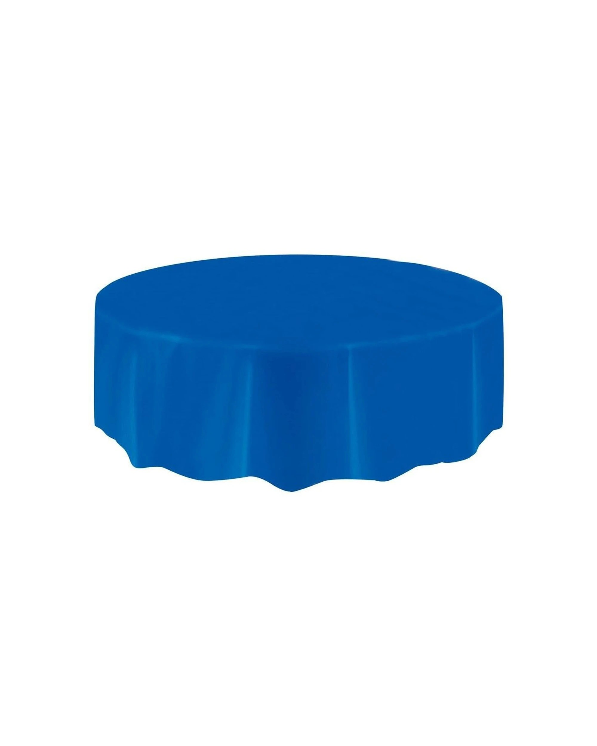 1 Meteor Party Plastic Round Table Cover 2.1m Royal - Blue, 1 of 1