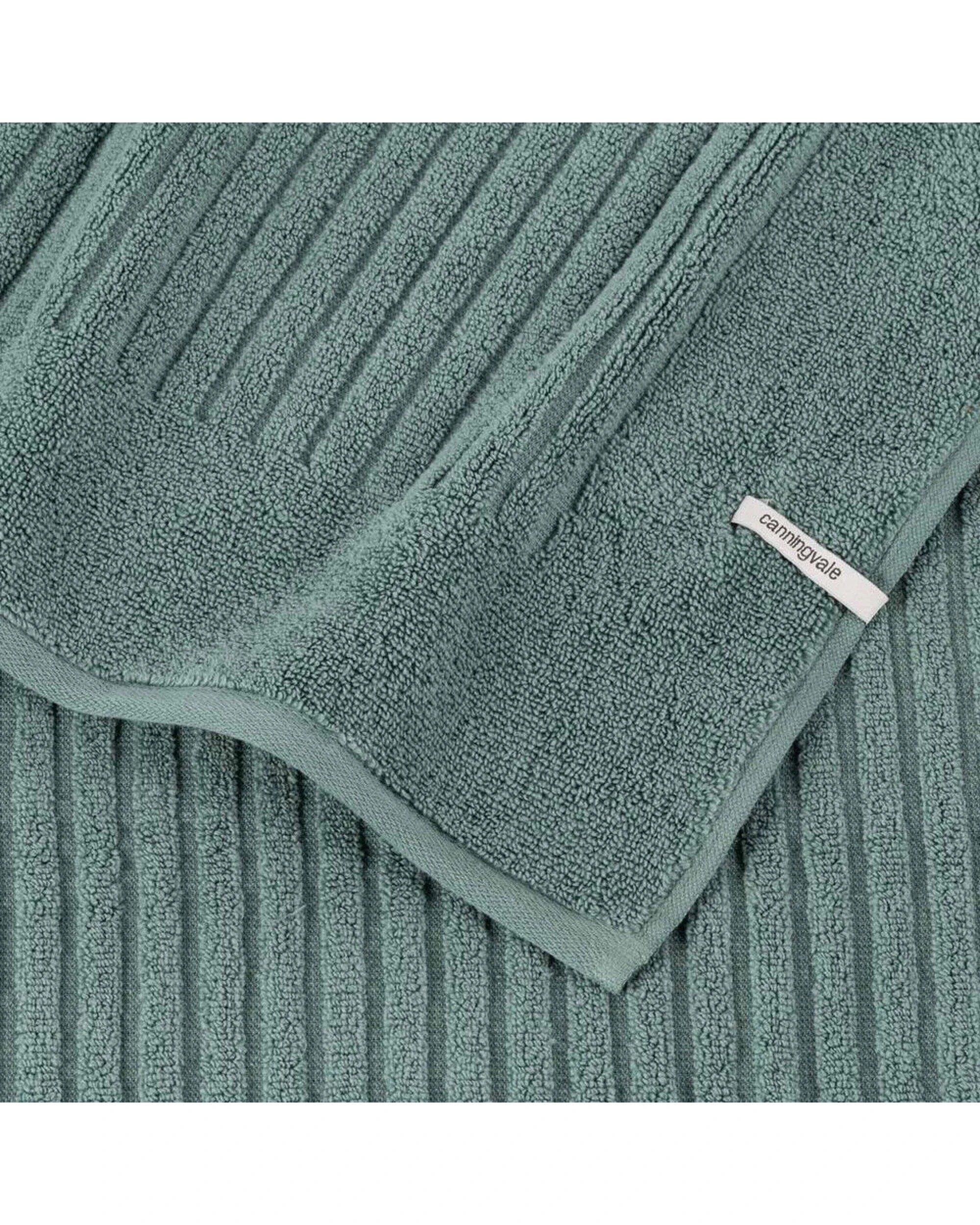 2 Canningvale Caressa 6pc Bath Hand Face Washers Towel Set Mineral - Green, 2 of 5