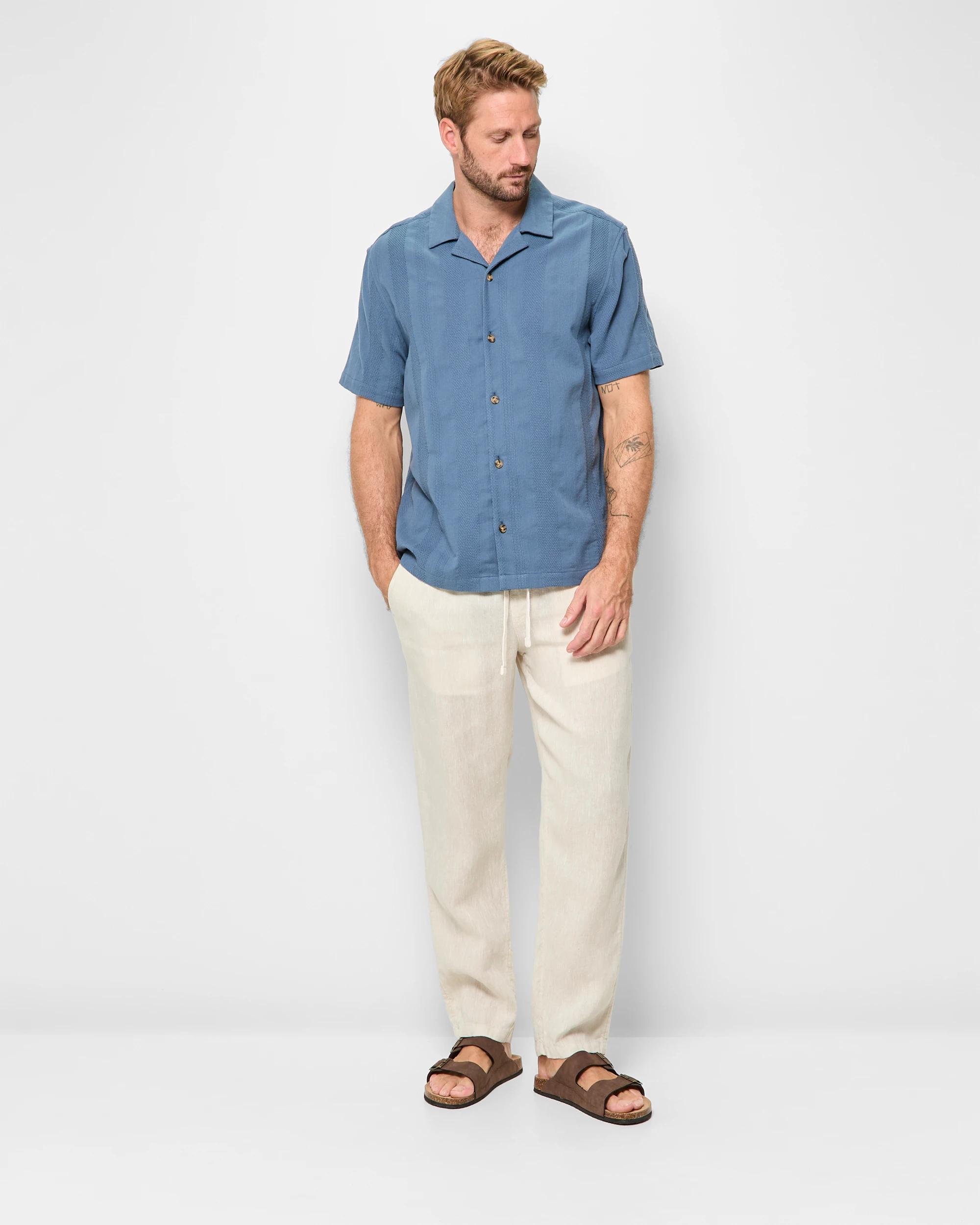 2 Target Australian Cotton Short Sleeve Stripe Shirt LIGHT BLUE, 2 of 5