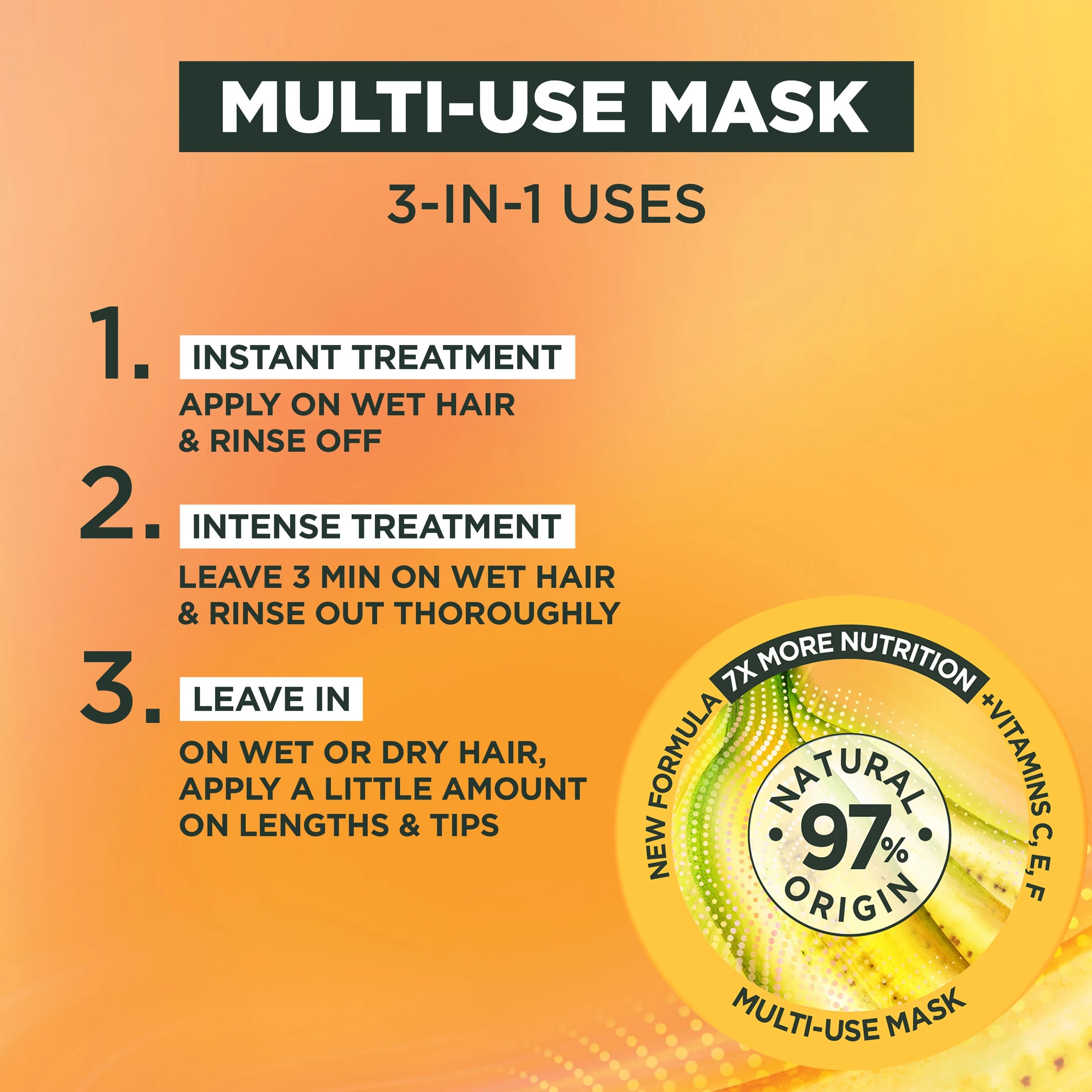 5 Garner Fructis Nourishing Banana Hair Food 390ml, 5 of 9