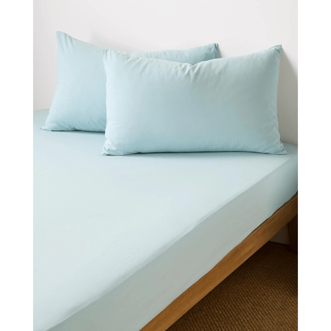 2 Arlo Cotton Stonewash Fitted Sheet - Blue, 2 of 4