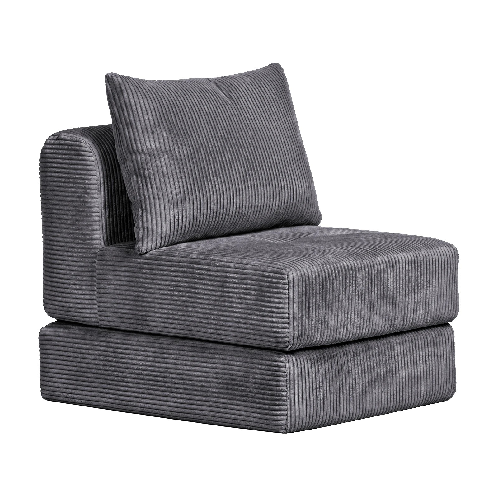 1 Advwin Stackable Sofa Lounger 2-in-1 Convertible Lounger Chair - Grey, 1 of 1