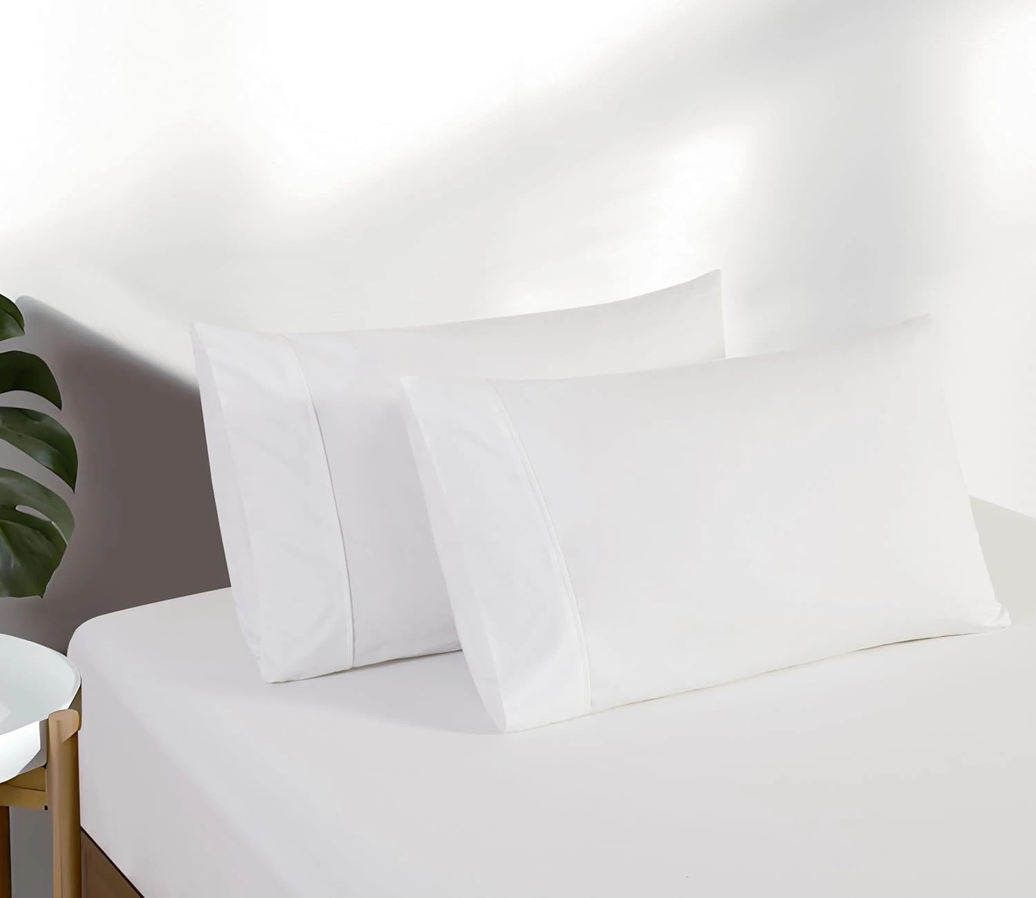 3 Gioia Casa Vintage Washed Cotton Fitted Sheet Set Soft Breathable - King Bed - White, 3 of 6